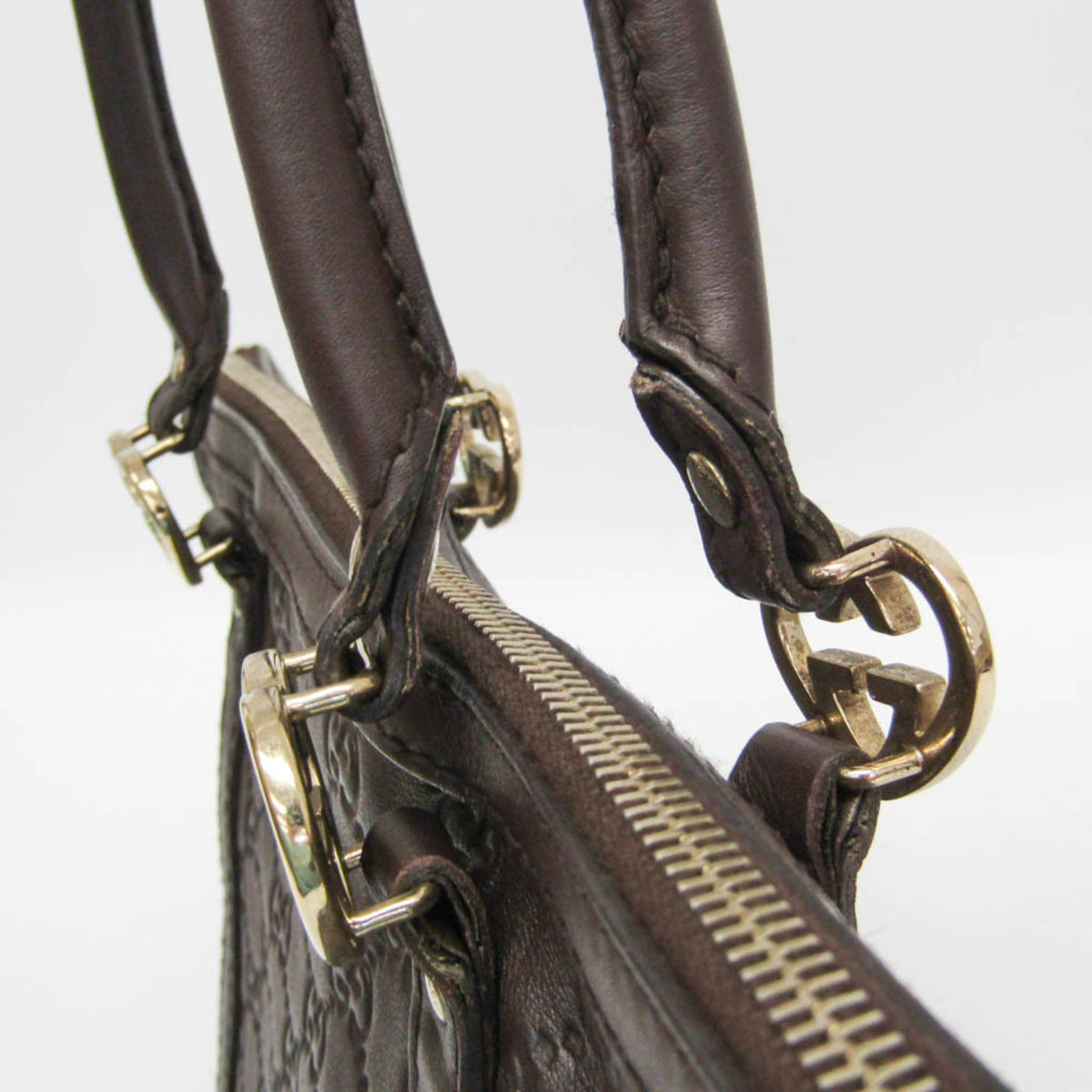 PRE-OWNED Gucci Guccissima · Embossed Leather Tote