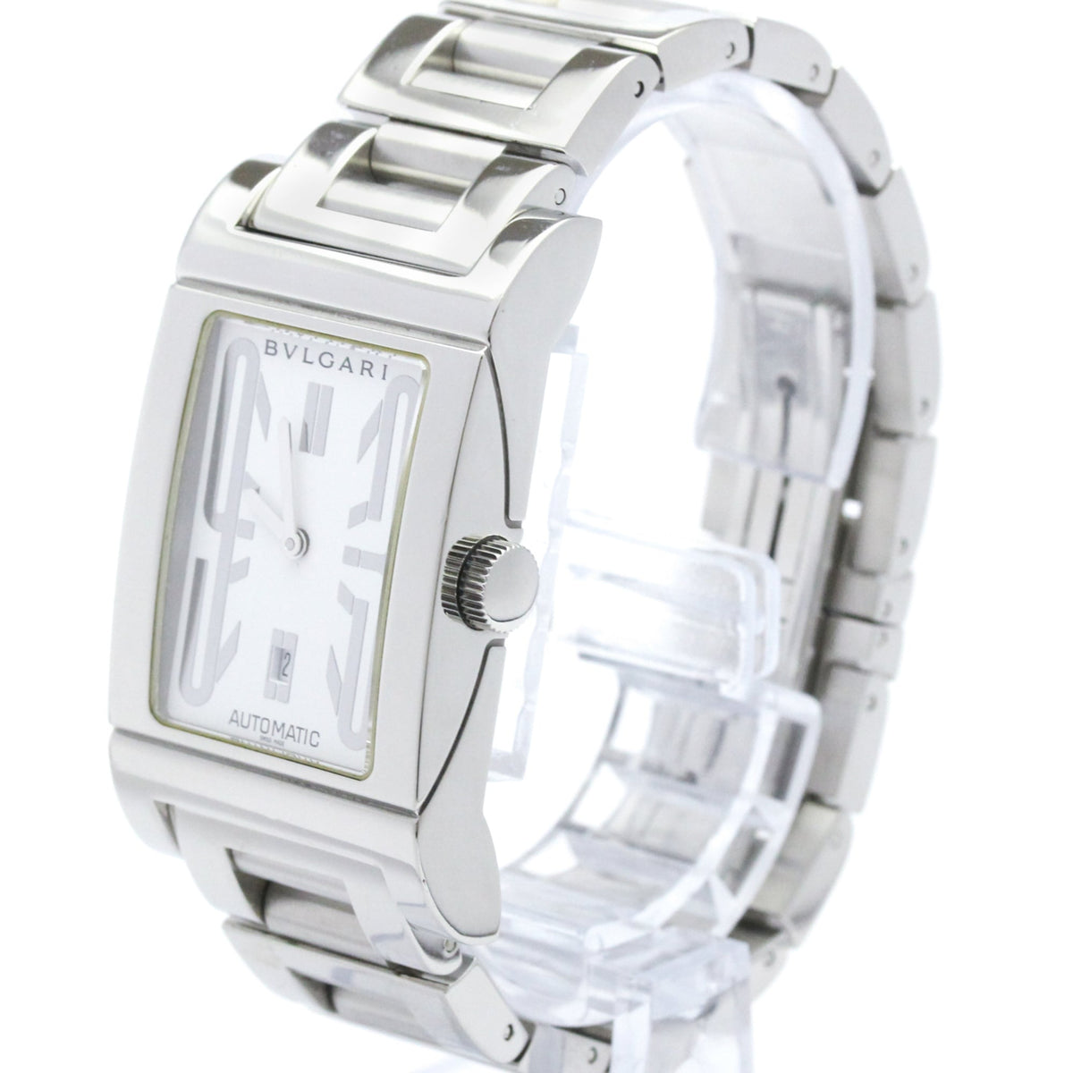 PRE-OWNED Bvlgari Rettangolo · Steel · Automatic