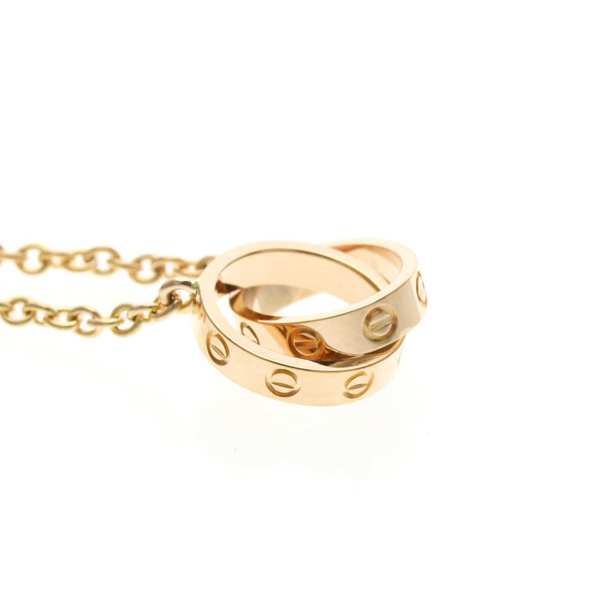 PRE-OWNED Cartier Baby Love Necklace · Rose Gold