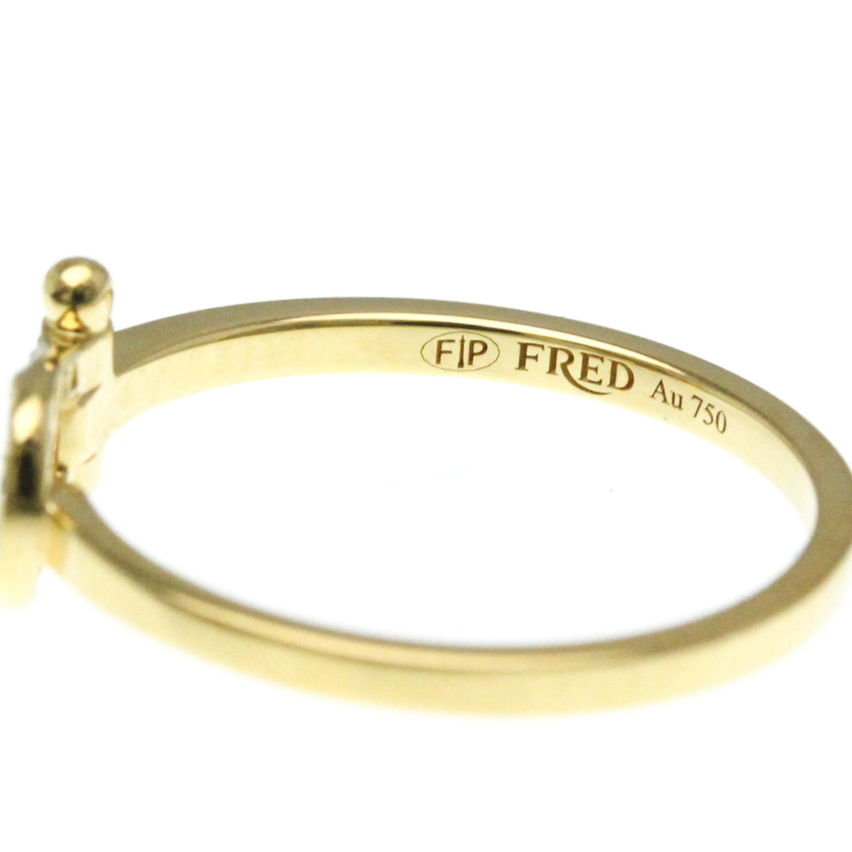 PRE-OWNED Fred Force 10 Mini · Diamond · 18K Yellow Gold Size 5