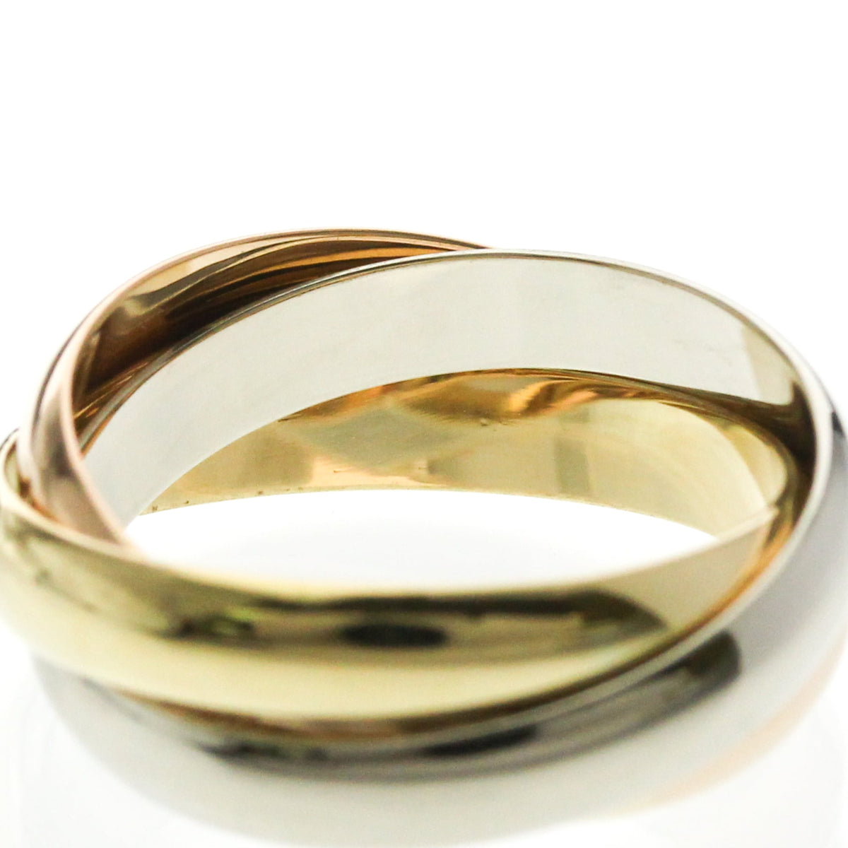 PRE-OWNED Cartier Trinity · Tri-Gold Size 6.25