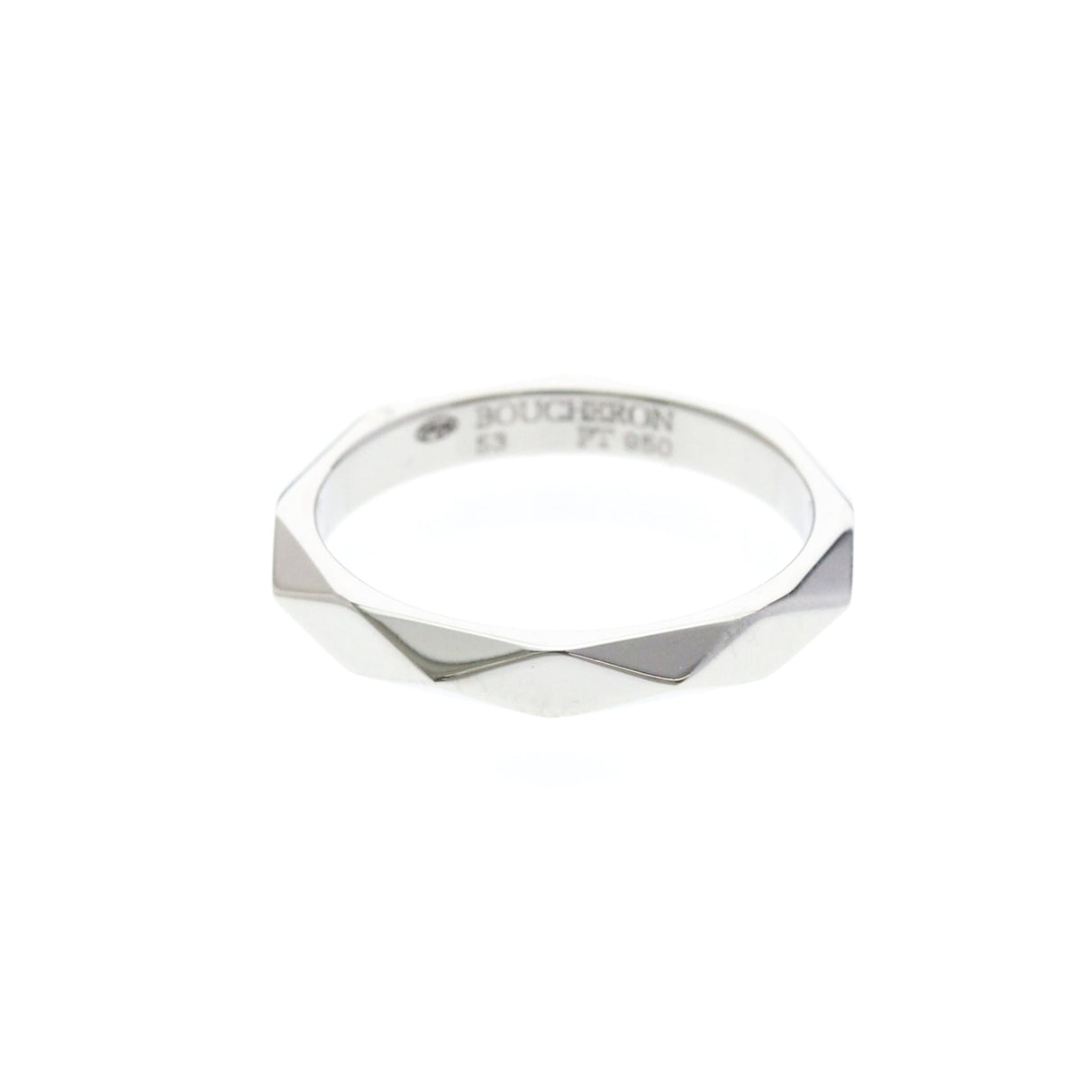 PRE-OWNED Boucheron Faceted · Platinum