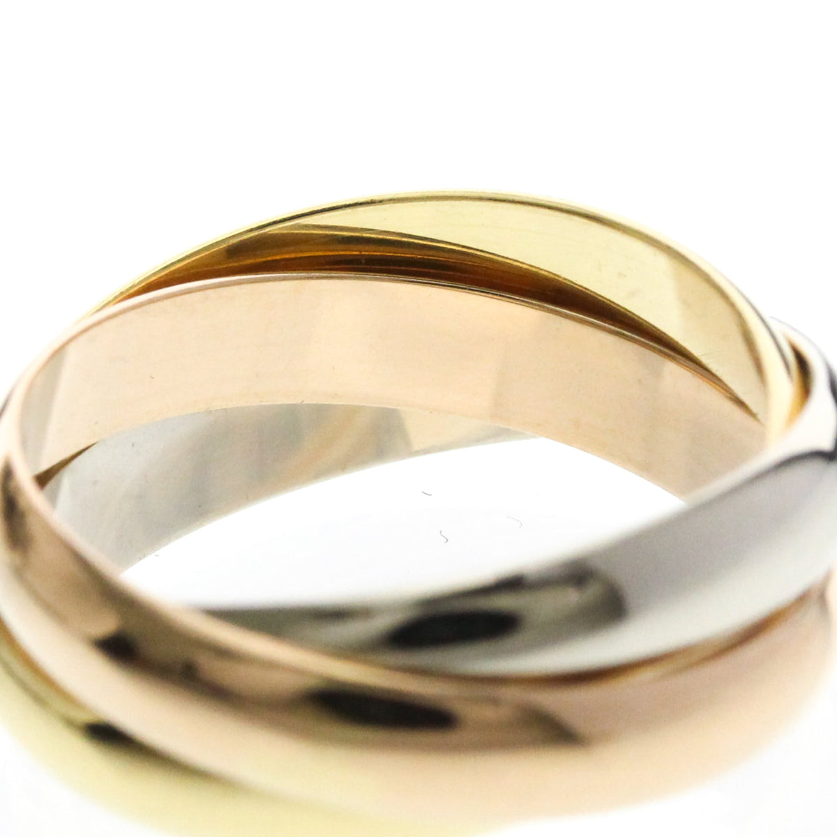 PRE-OWNED Cartier Trinity · Tri-Gold Size 6.25
