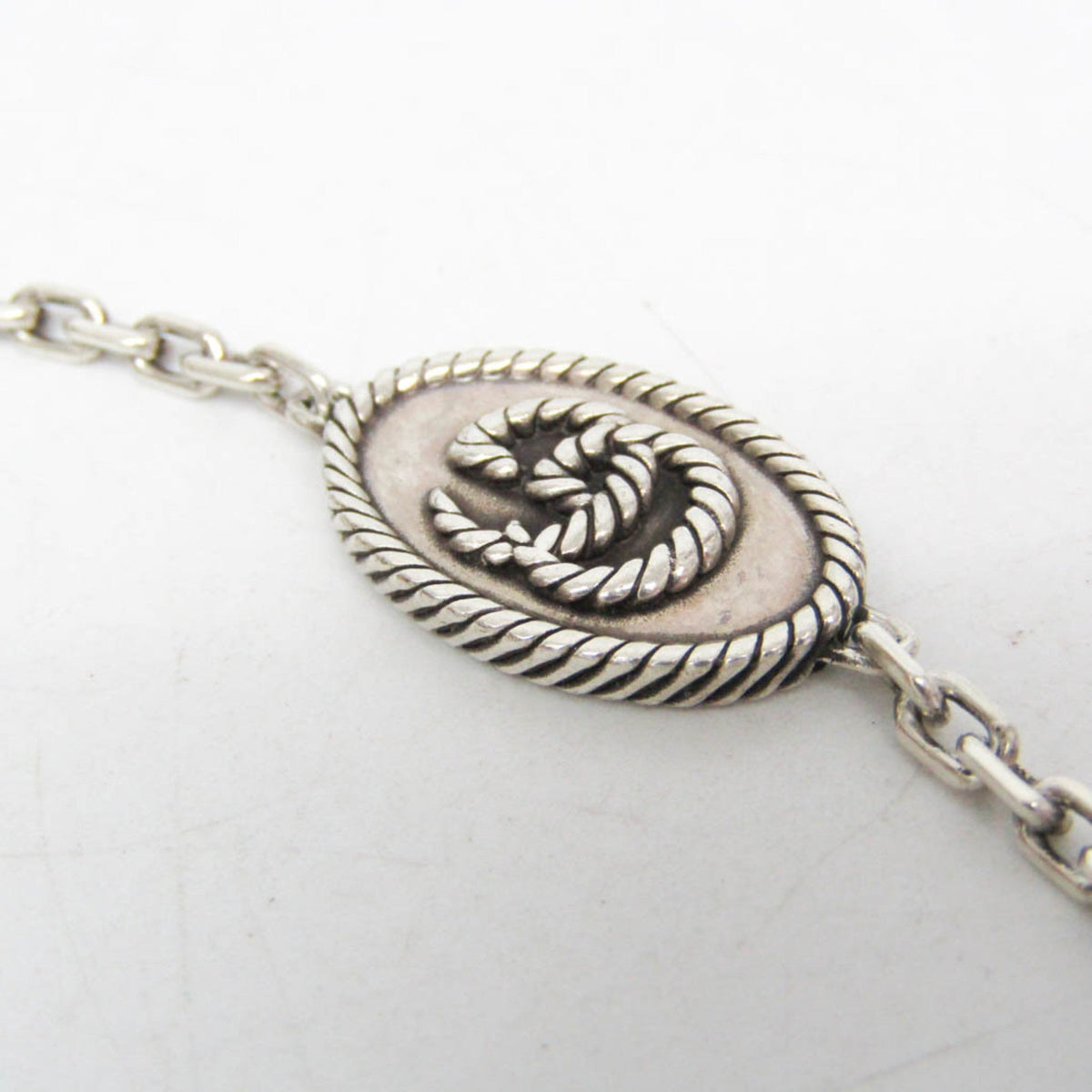 PRE-OWNED Gucci Double G · Silver 925 Charm Bracelet
