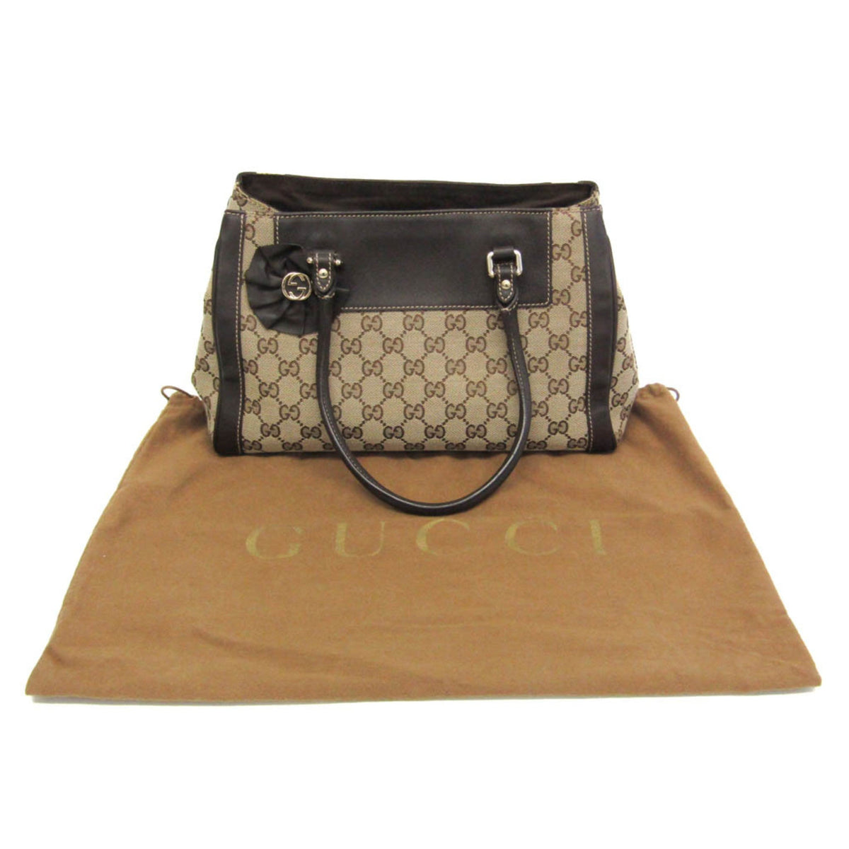 PRE-OWNED Gucci GG Canvas · Leather Handbag