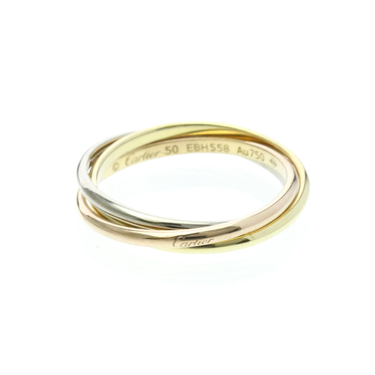 PRE-OWNED Cartier Trinity · Tri-Gold Size 5.25