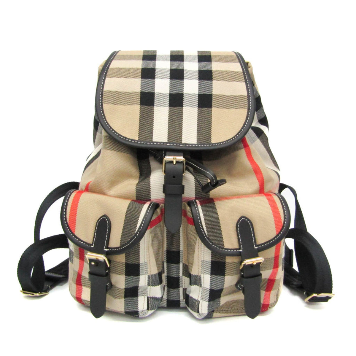 PRE-OWNED Burberry Enfild · Check Canvas & Leather