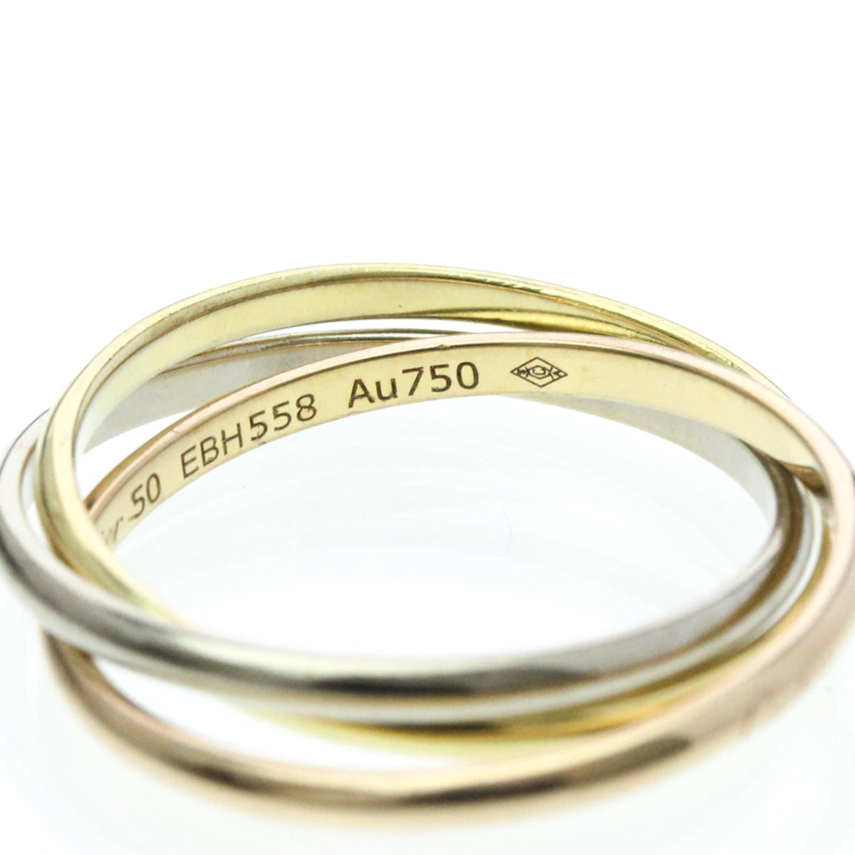 PRE-OWNED Cartier Trinity · Tri-Gold Size 5.25