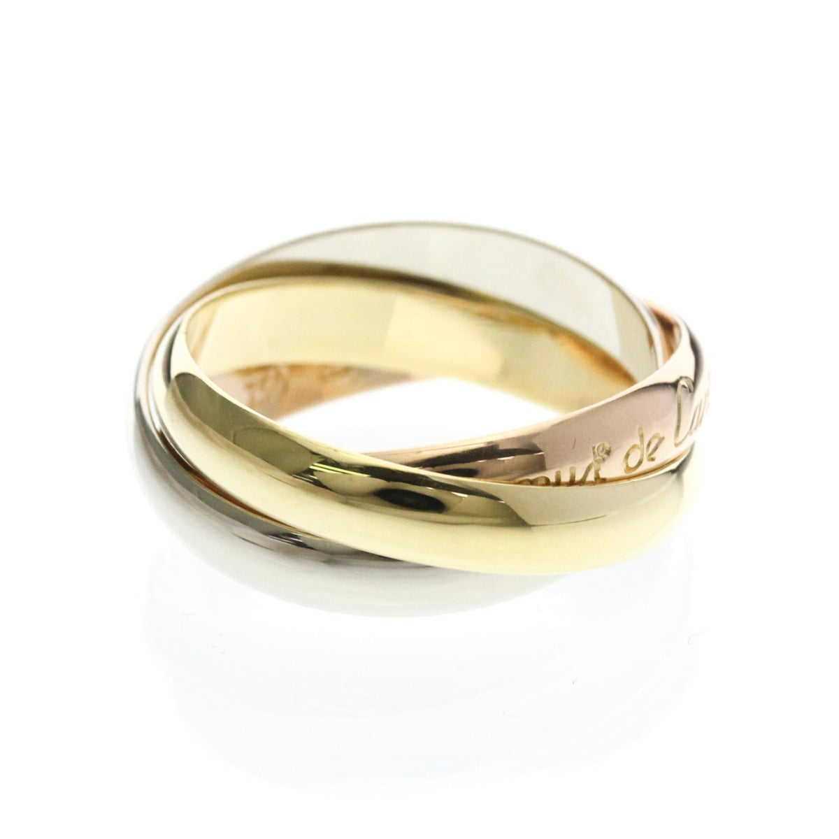 PRE-OWNED Cartier Trinity · Tri-Gold Size 6.25