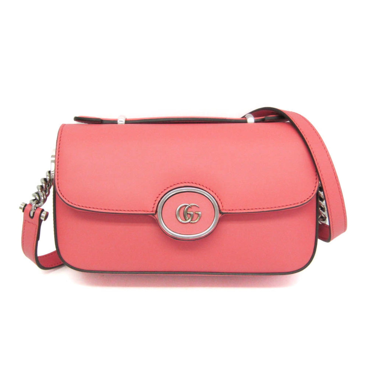 PRE-OWNED Gucci Double G · Leather Shoulder Bag