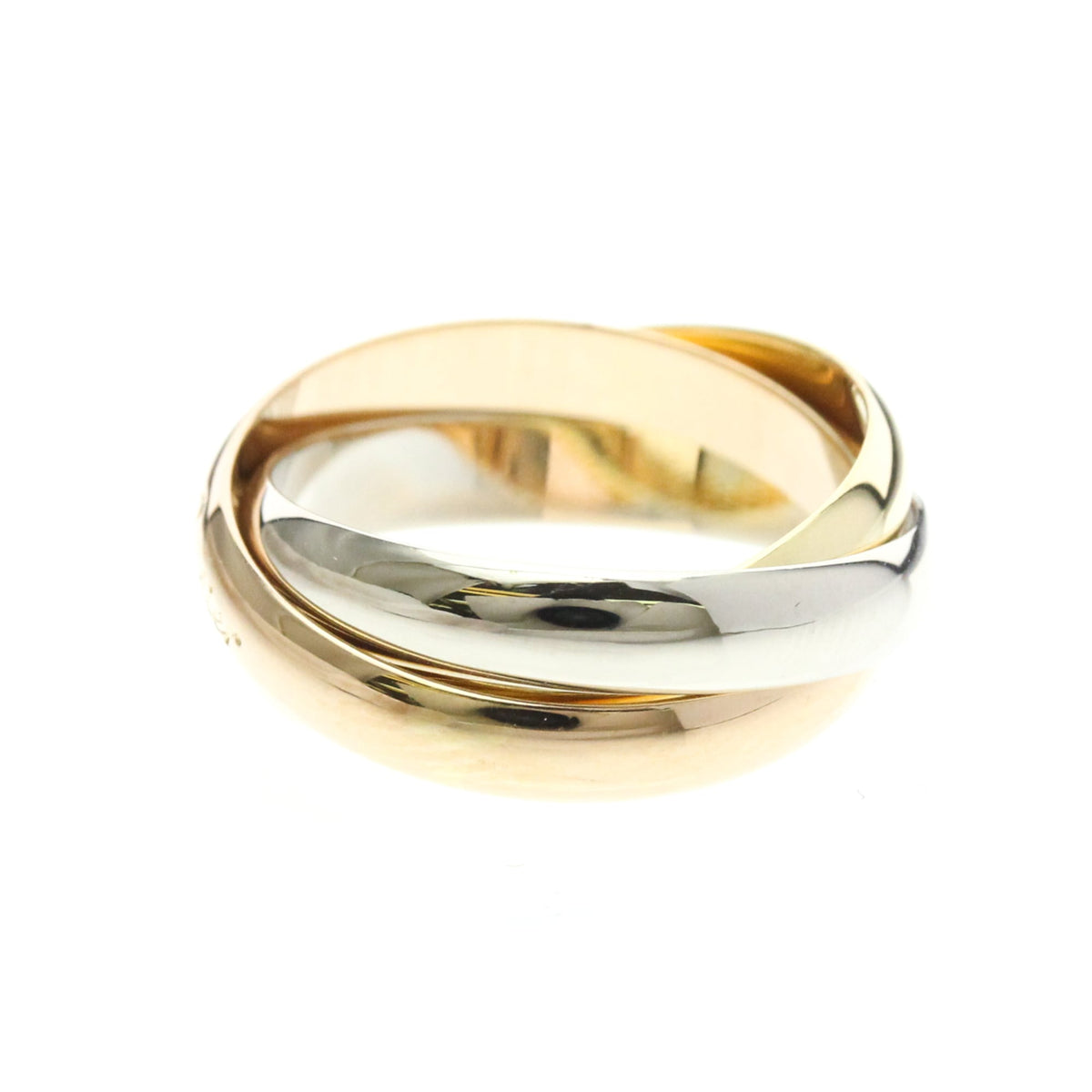 PRE-OWNED Cartier Trinity · Tri-Gold Size 6.25