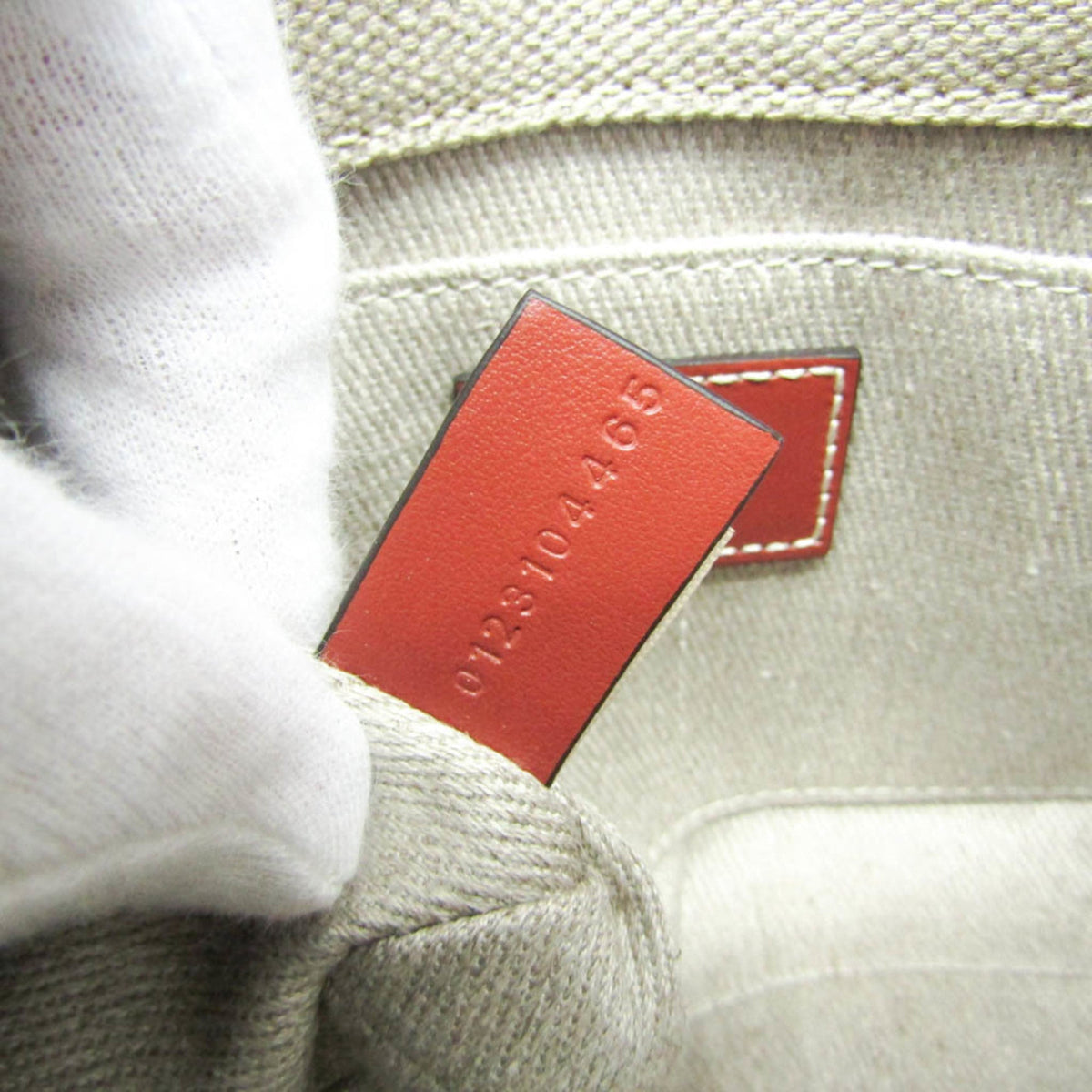 PRE-OWNED Chloé Woody Mini · Linen & Leather