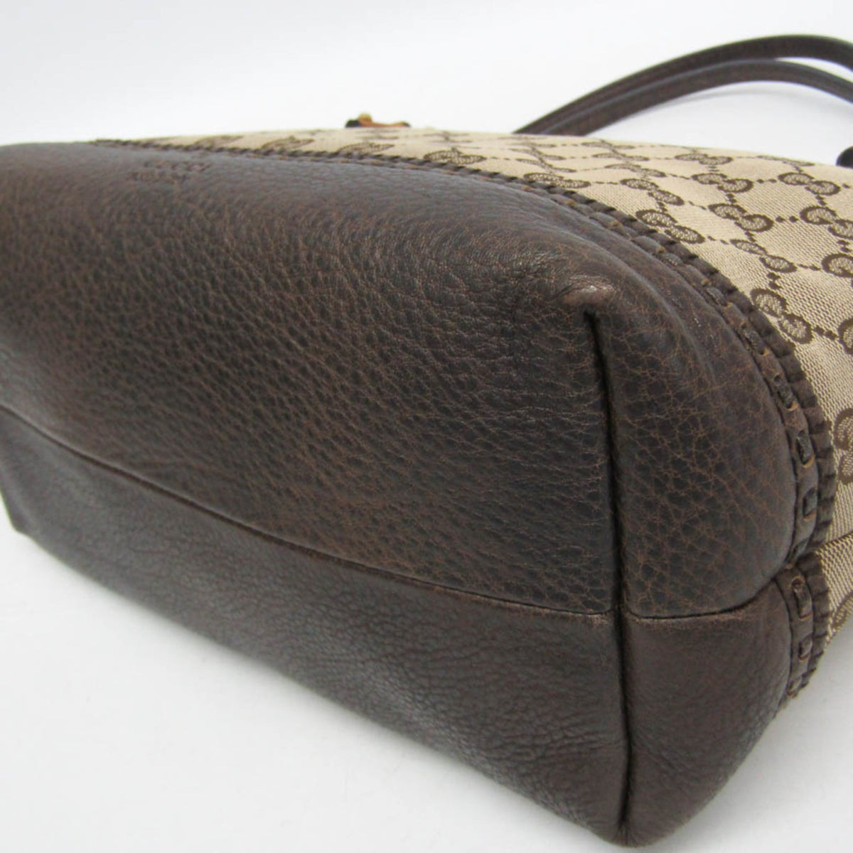 PRE-OWNED Gucci Bamboo · GG Canvas Tote