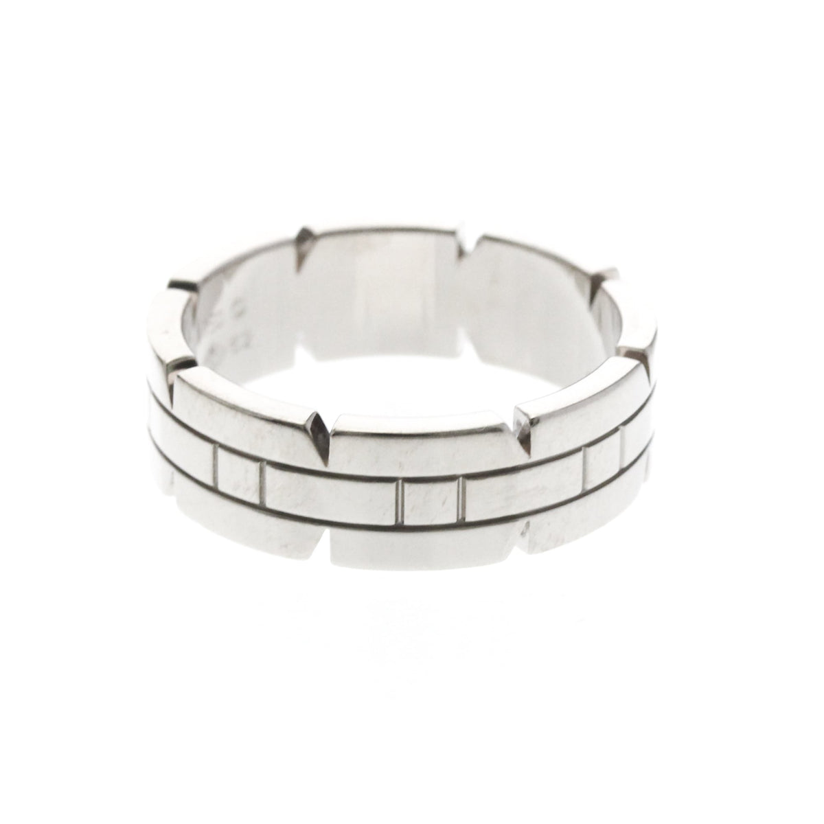 PRE-OWNED Cartier Tank Française · 18K White Gold Size 10