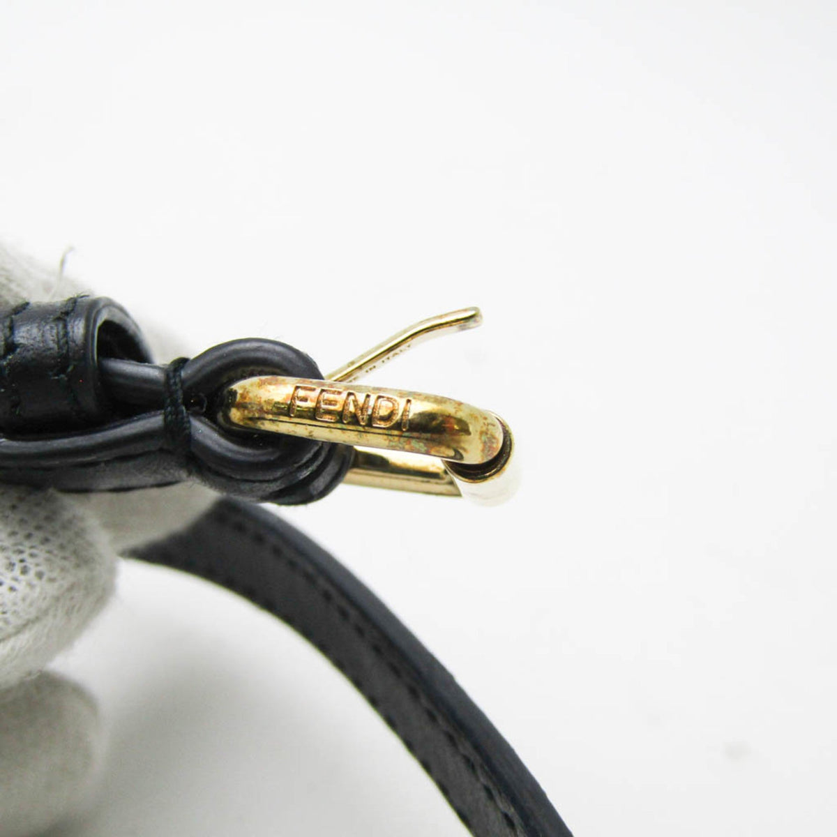 PRE-OWNED Fendi F Is · Leather Charm Bracelet