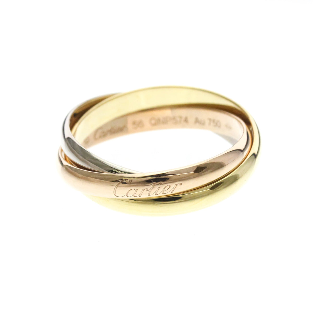 PRE-OWNED Cartier Trinity · Tri-Gold Size 7.5