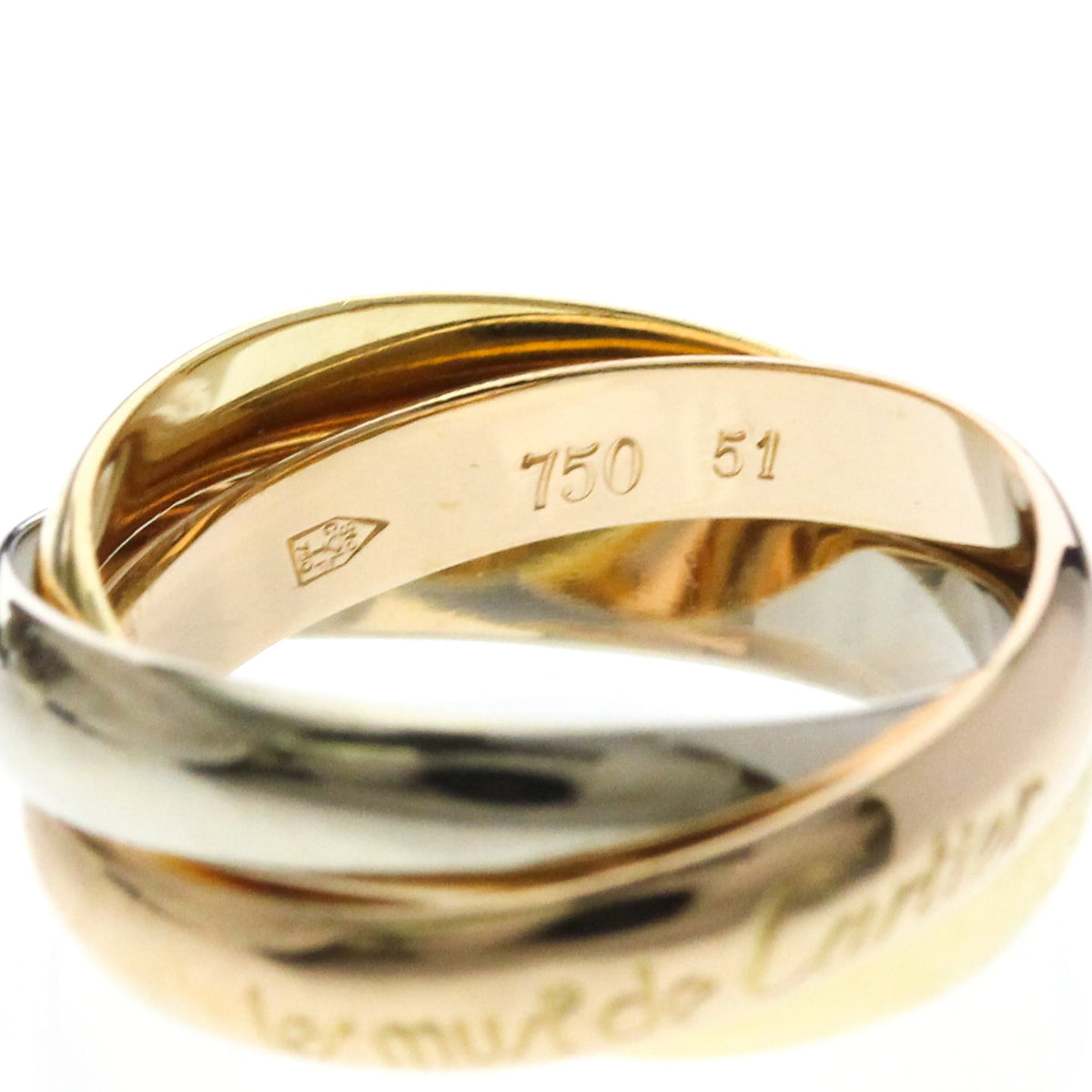 PRE-OWNED Cartier Trinity · Tri-Gold Size 5.75