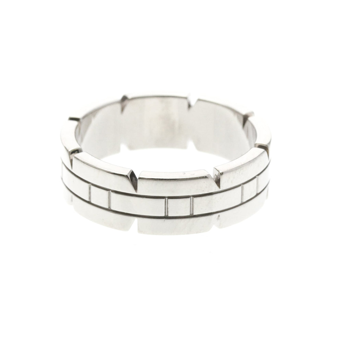 PRE-OWNED Cartier Tank Française · 18K White Gold Size 10