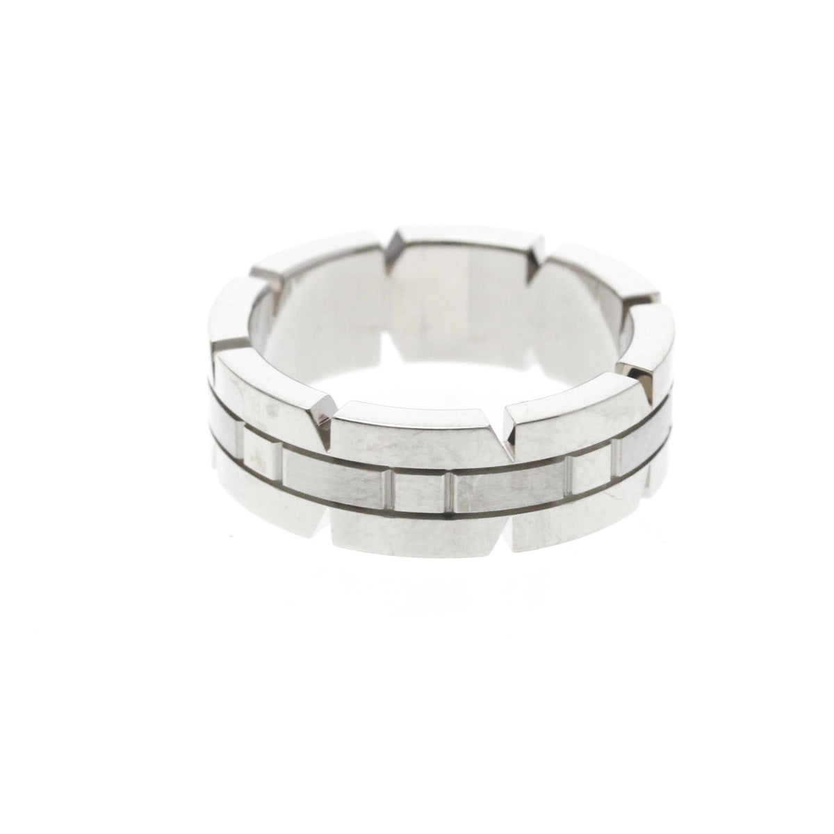 PRE-OWNED Cartier Tank Française · 18K White Gold Size 4.75