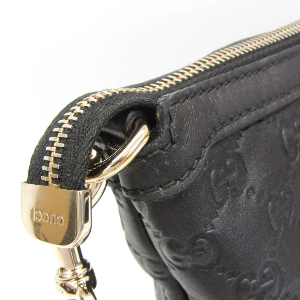 PRE-OWNED Gucci Guccissima · Bamboo · Leather Tote