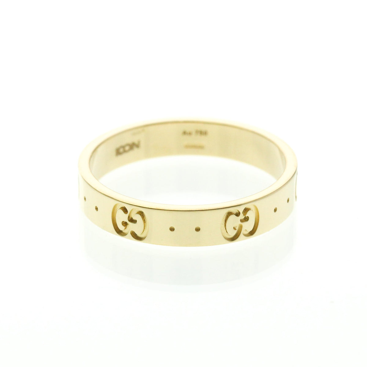 PRE-OWNED Gucci Icon · 18K Yellow Gold Size 8.75