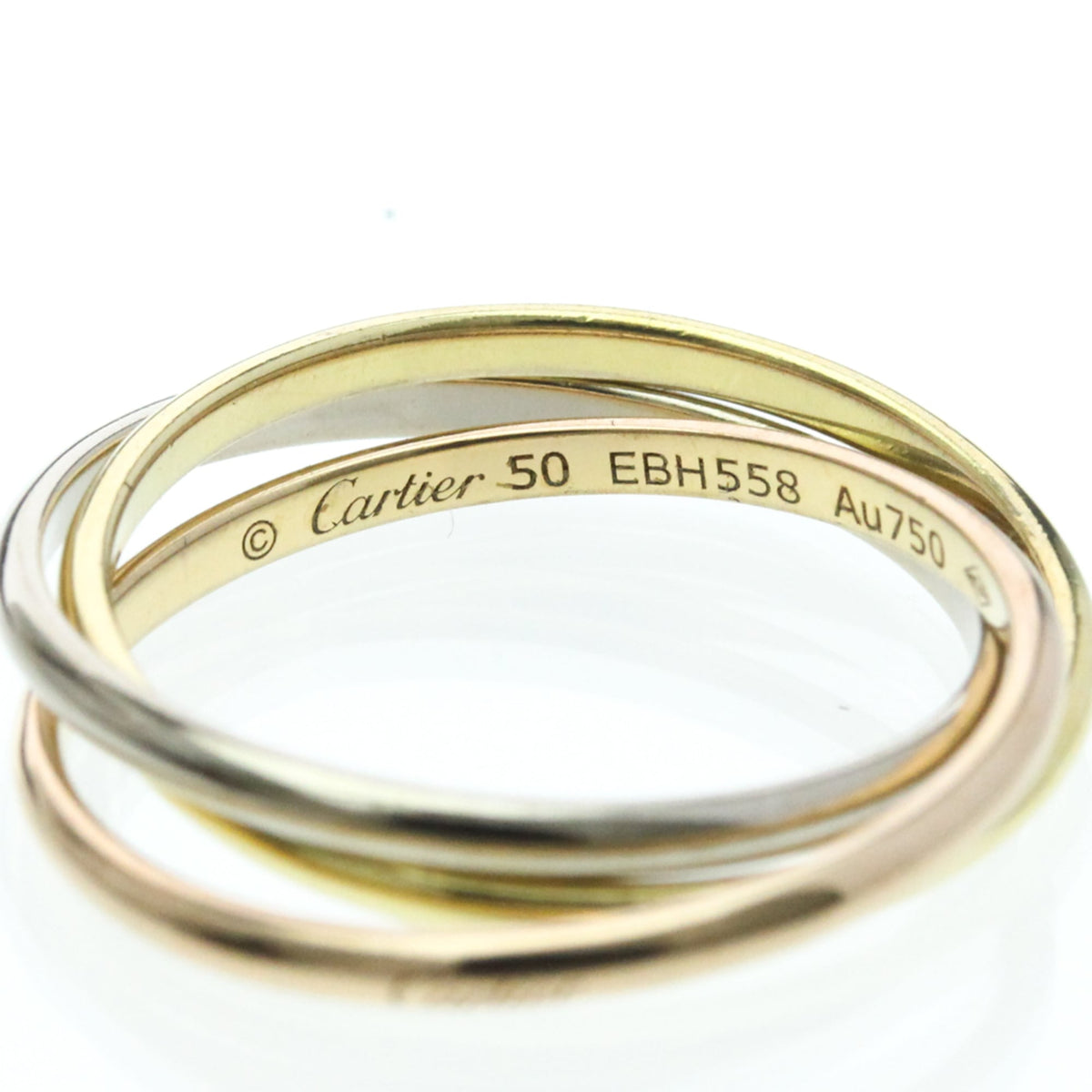 PRE-OWNED Cartier Trinity · Tri-Gold Size 5.25