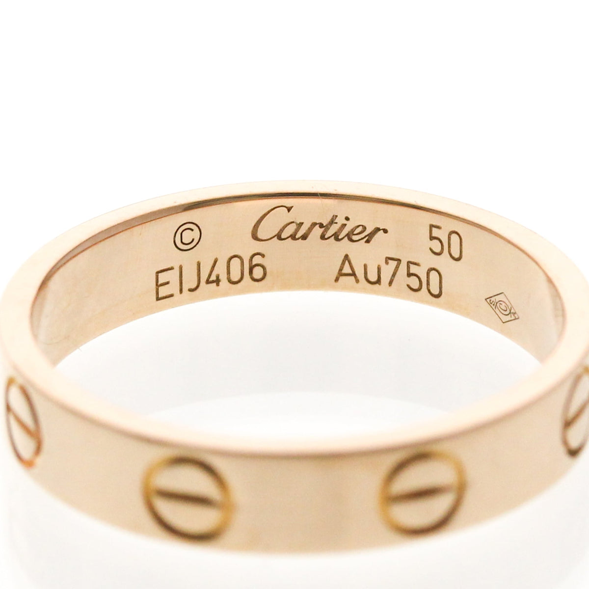 PRE-OWNED Cartier Mini Love · Rose Gold Size 5.25