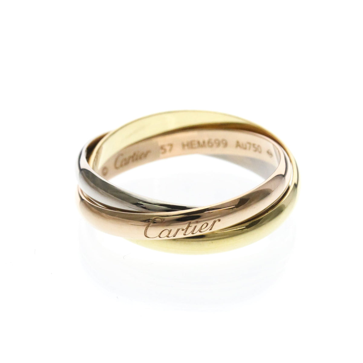 PRE-OWNED Cartier Trinity · Tri-Gold Size 8