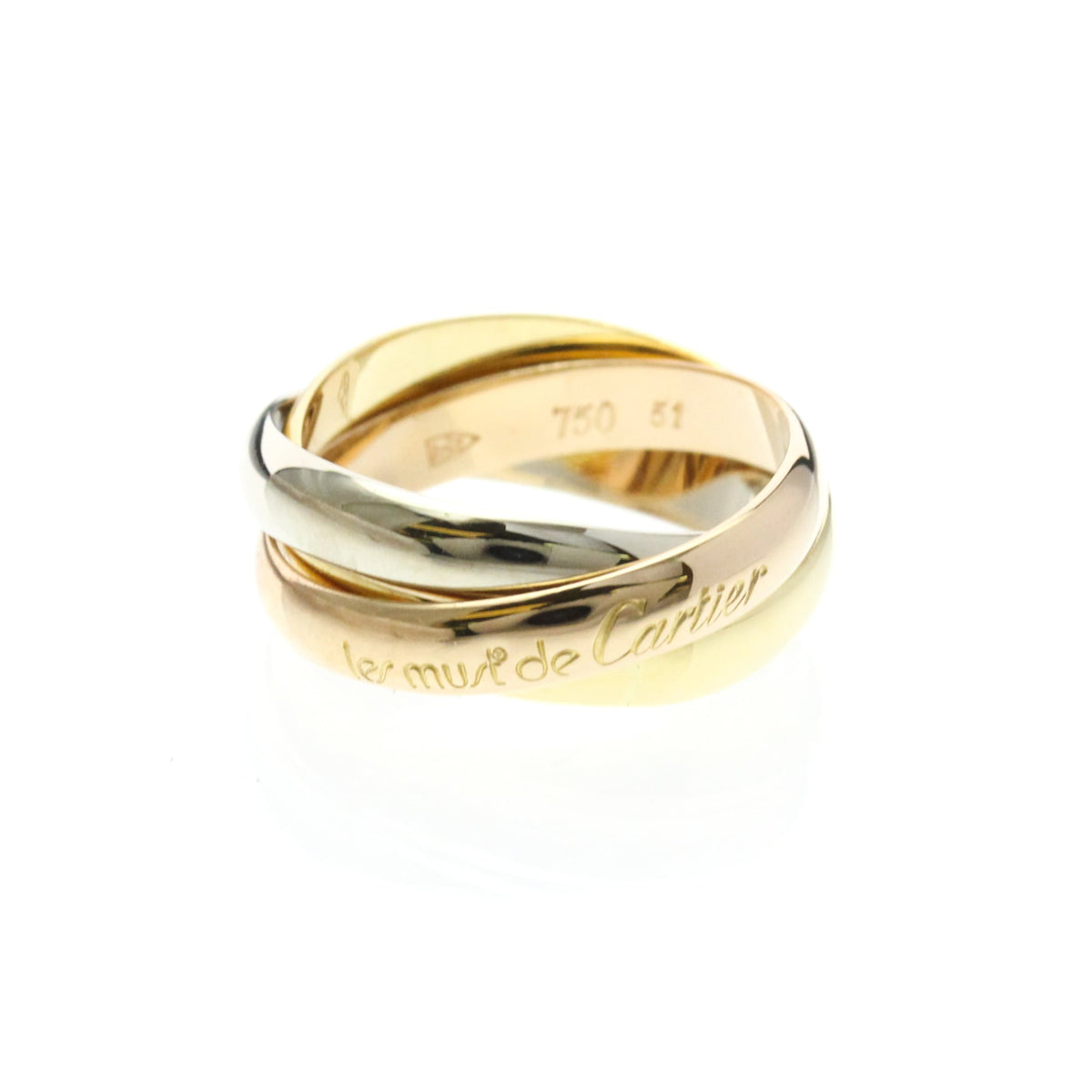 PRE-OWNED Cartier Trinity · Tri-Gold Size 5.75