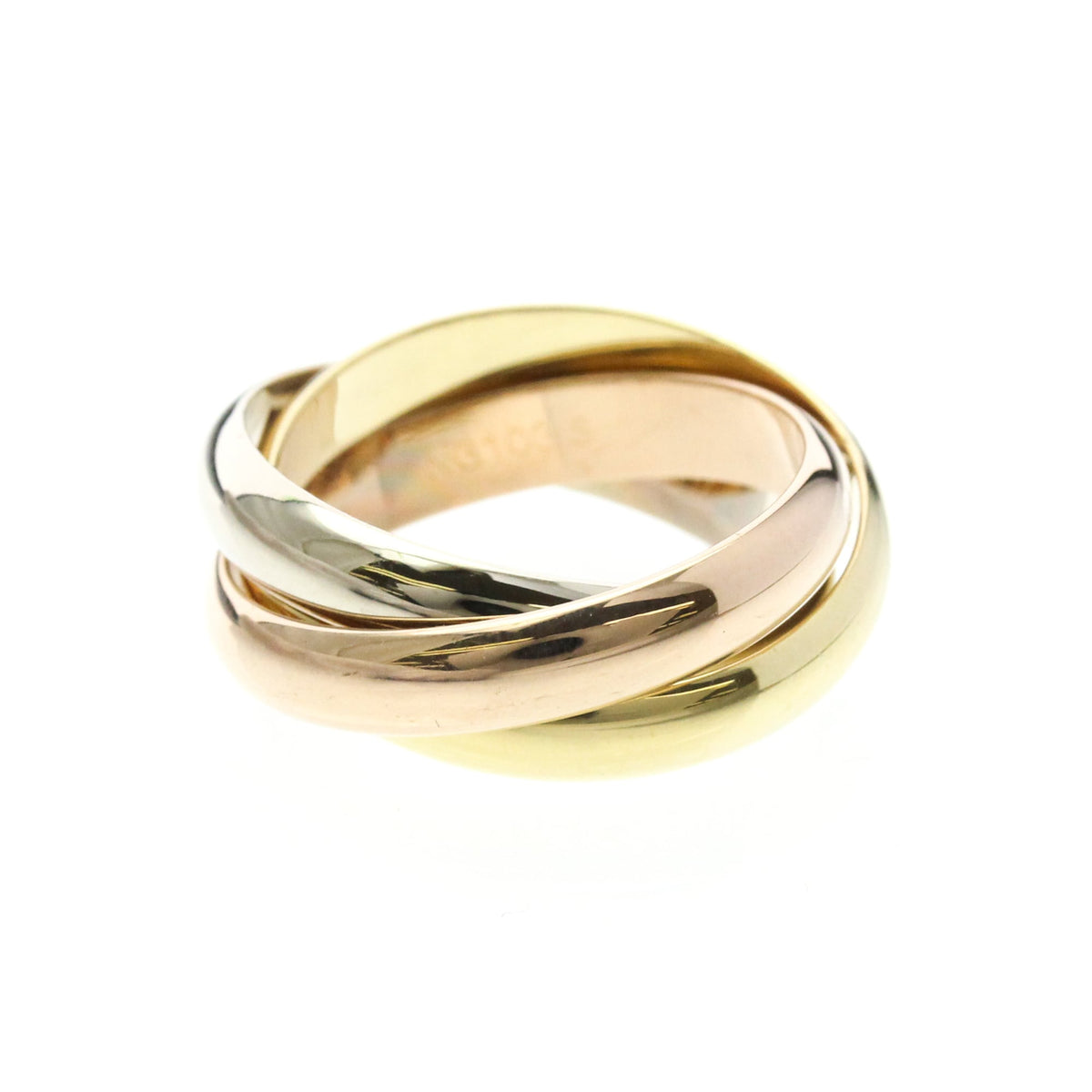 PRE-OWNED Cartier Trinity · Tri-Gold Size 7.5