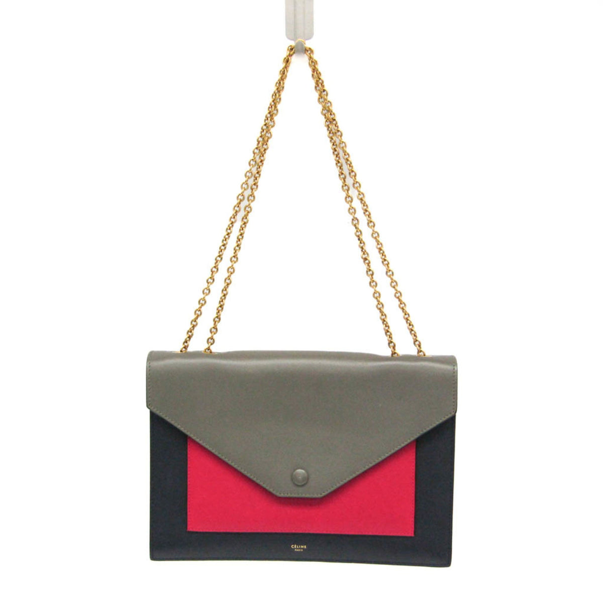 PRE-OWNED Celine Chain Flap · Tricolor Leather