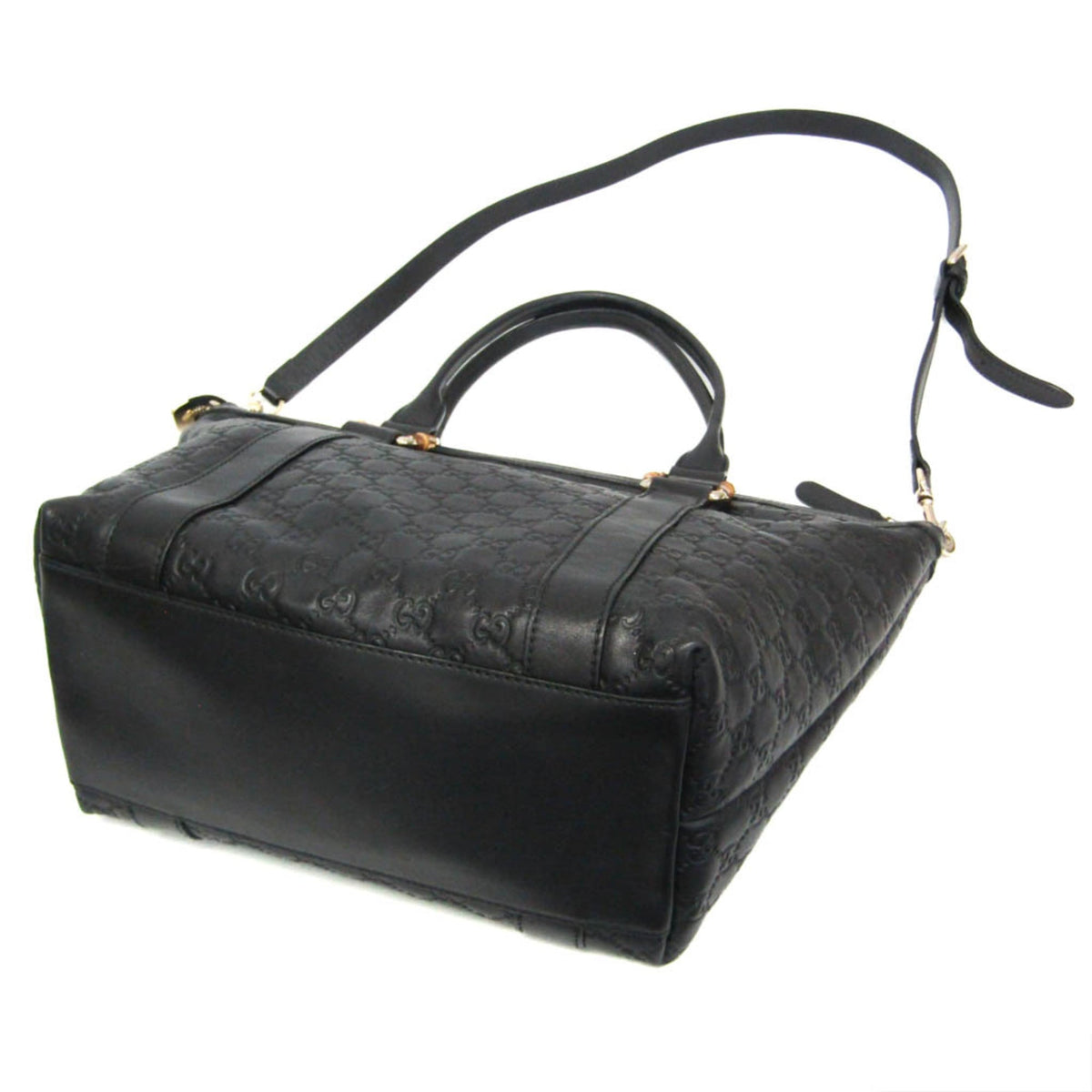 PRE-OWNED Gucci Guccissima · Bamboo · Leather Tote
