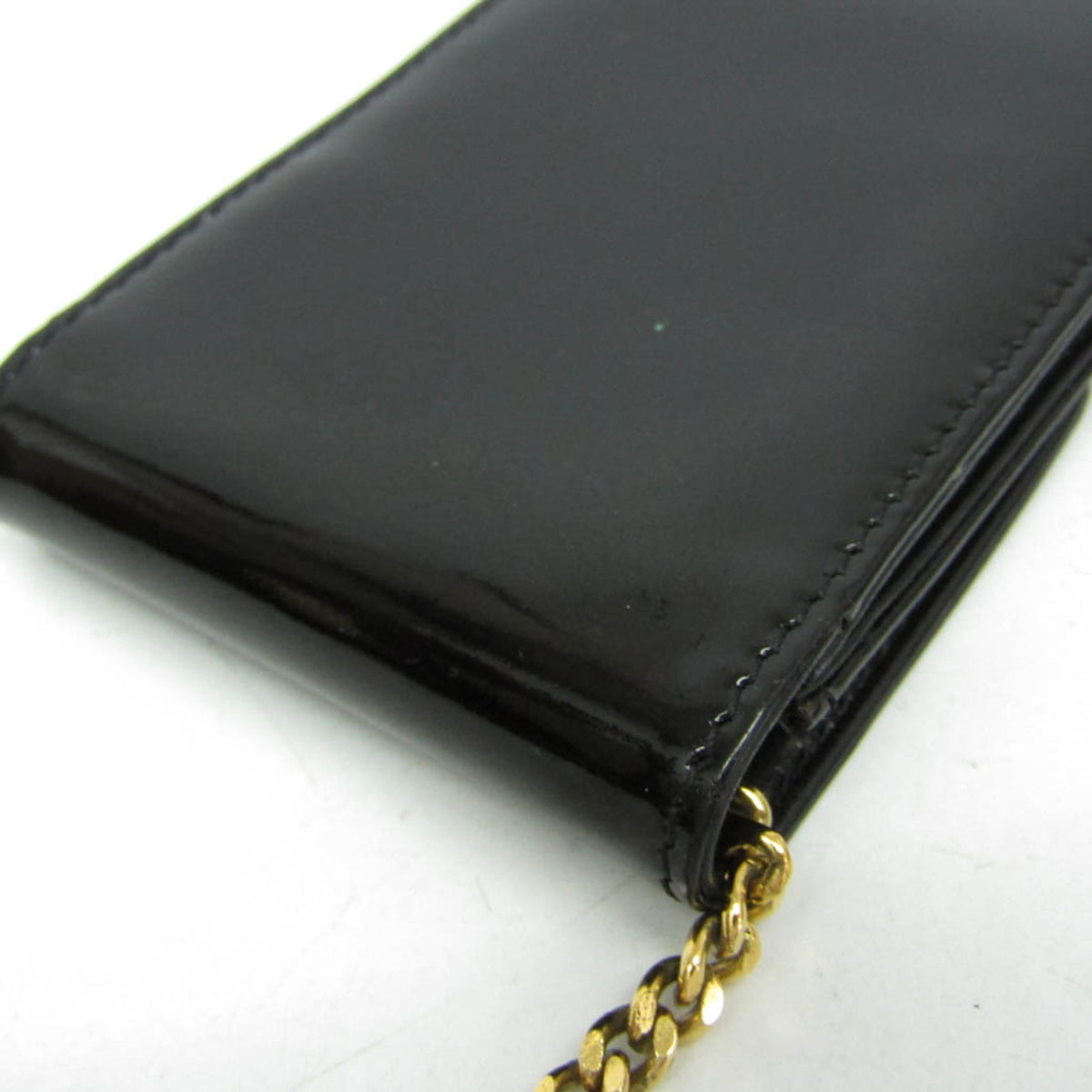 PRE-OWNED Chanel Mini Pouch · Enamel Leather · Keyring