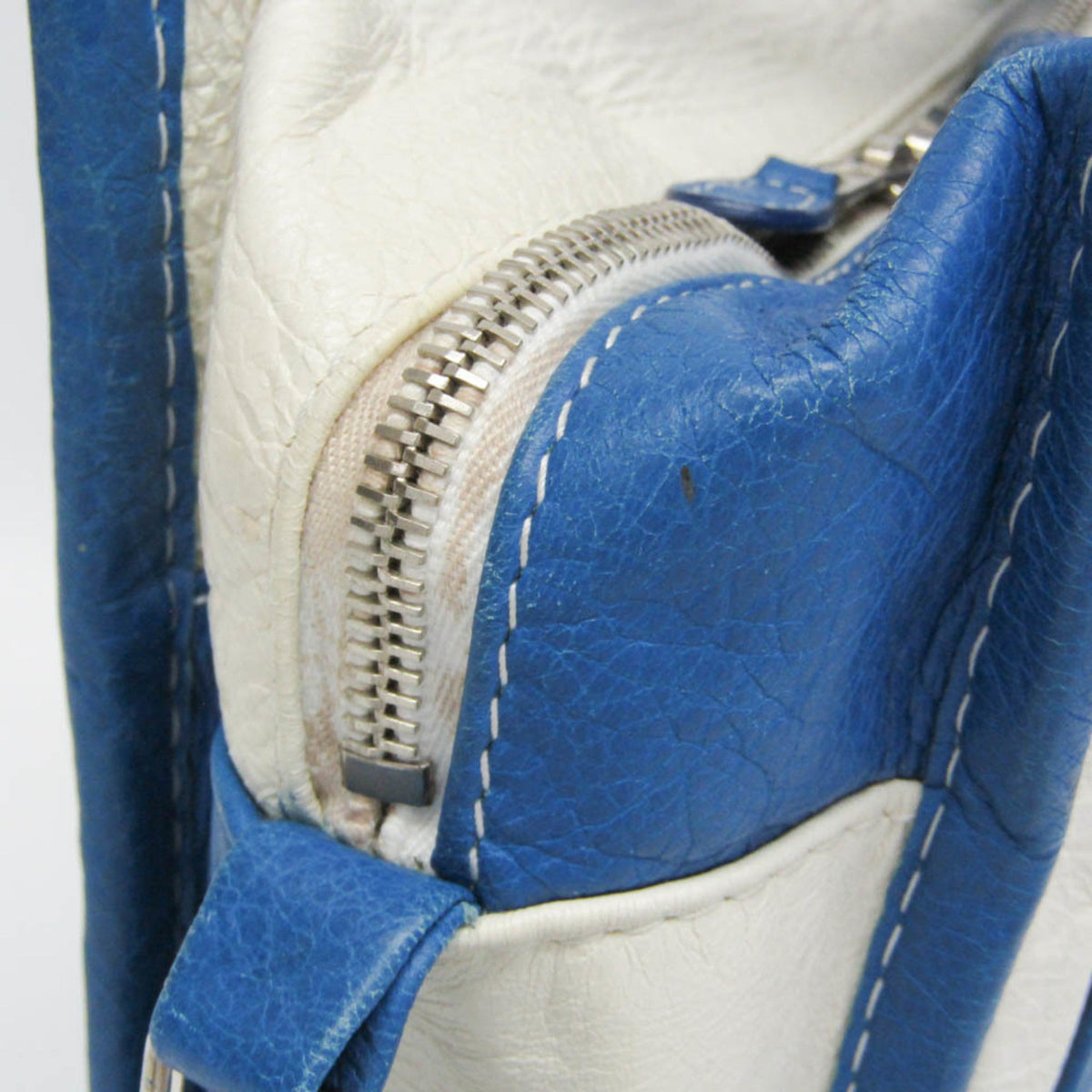 PRE-OWNED Balenciaga Bazar Shopper XS · Striped Leather