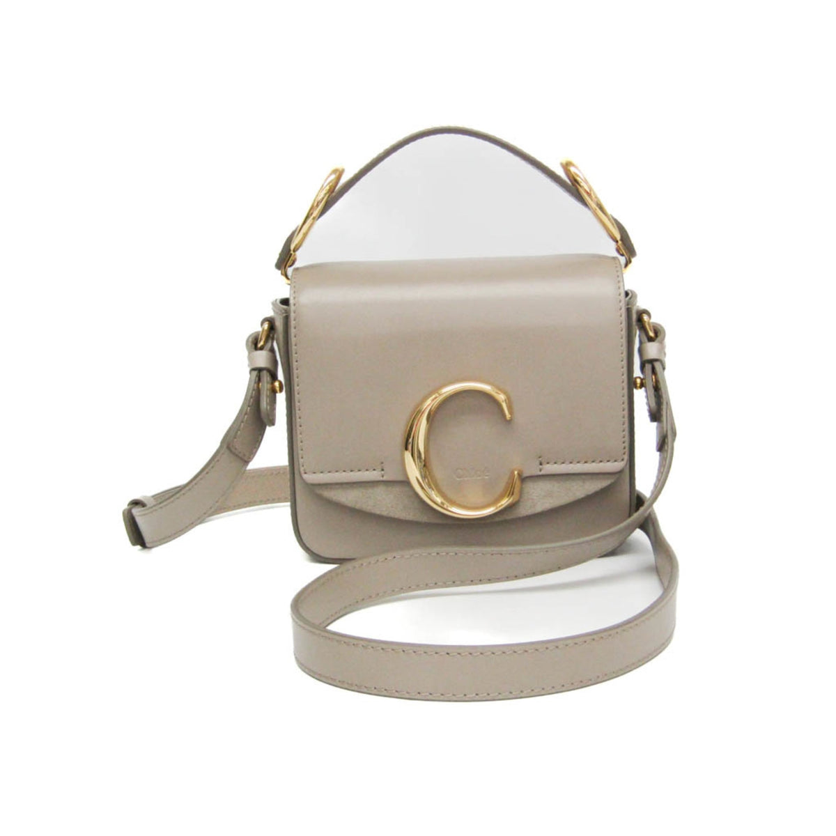 PRE-OWNED Chloé C Mini · Suede & Leather