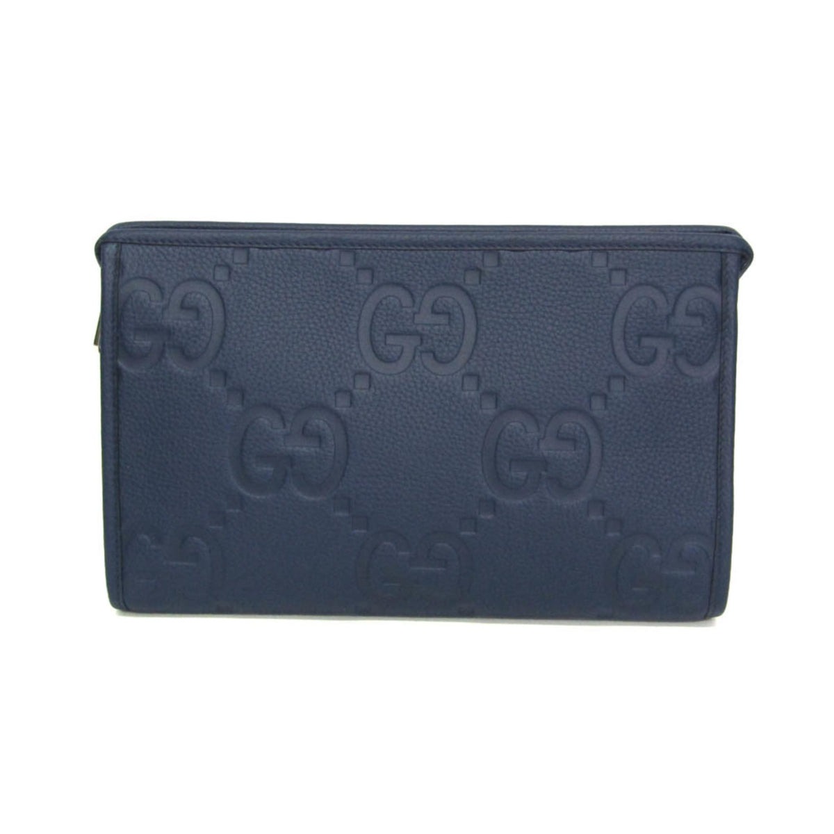 PRE-OWNED Gucci Jumbo GG · Leather Clutch