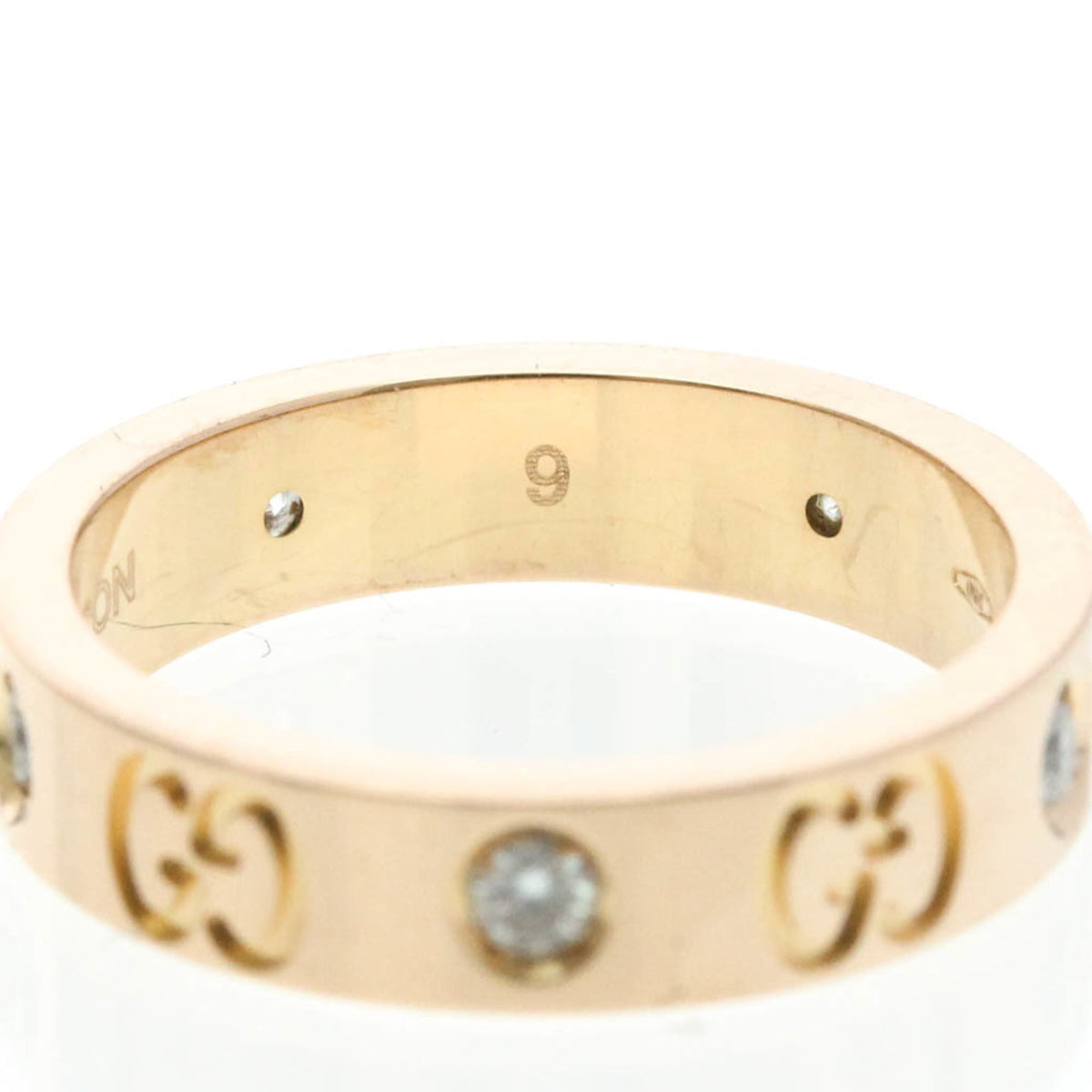 PRE-OWNED Gucci Icon · Rose Gold · Diamond Size 5