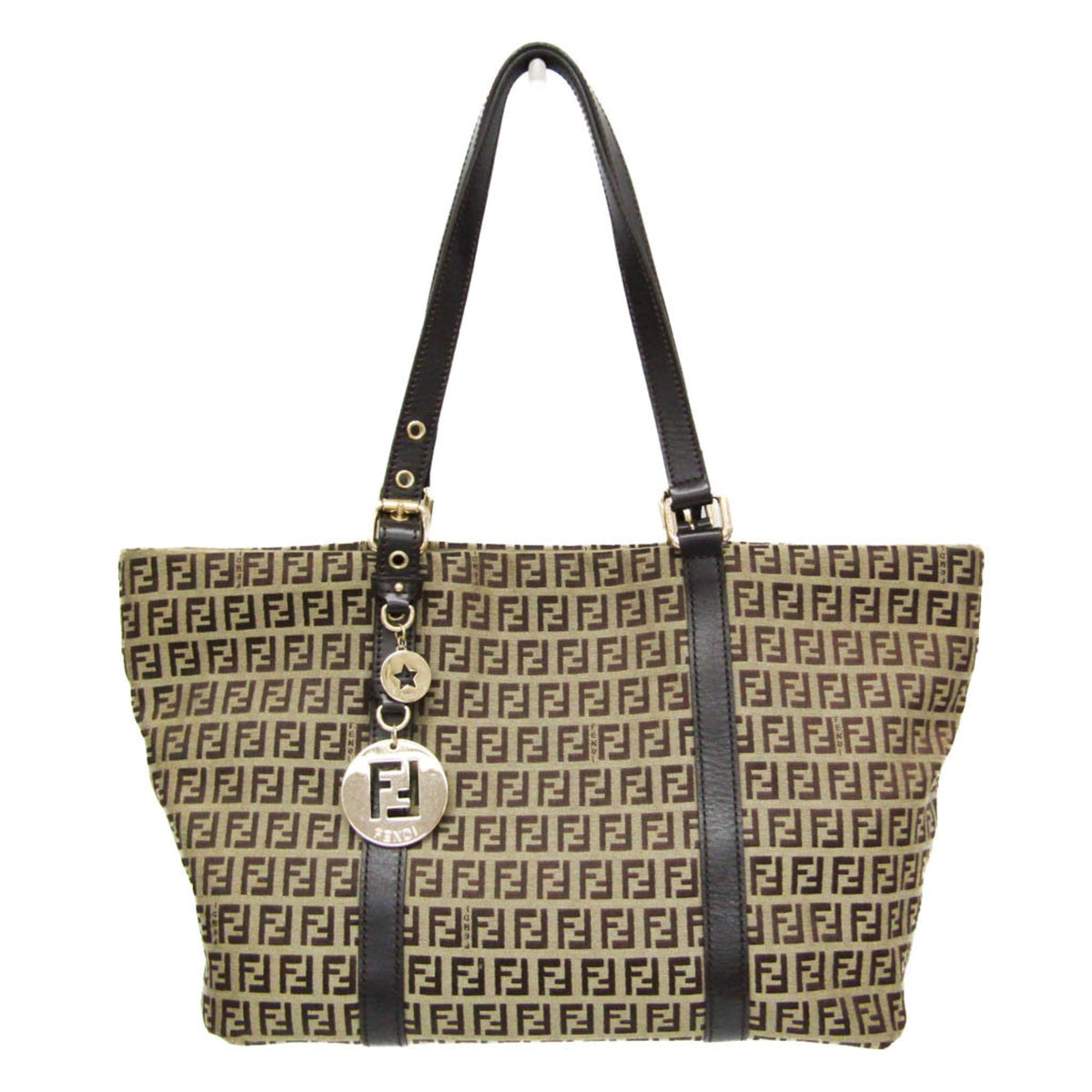 PRE-OWNED Fendi Zucchino · Canvas & Leather Tote