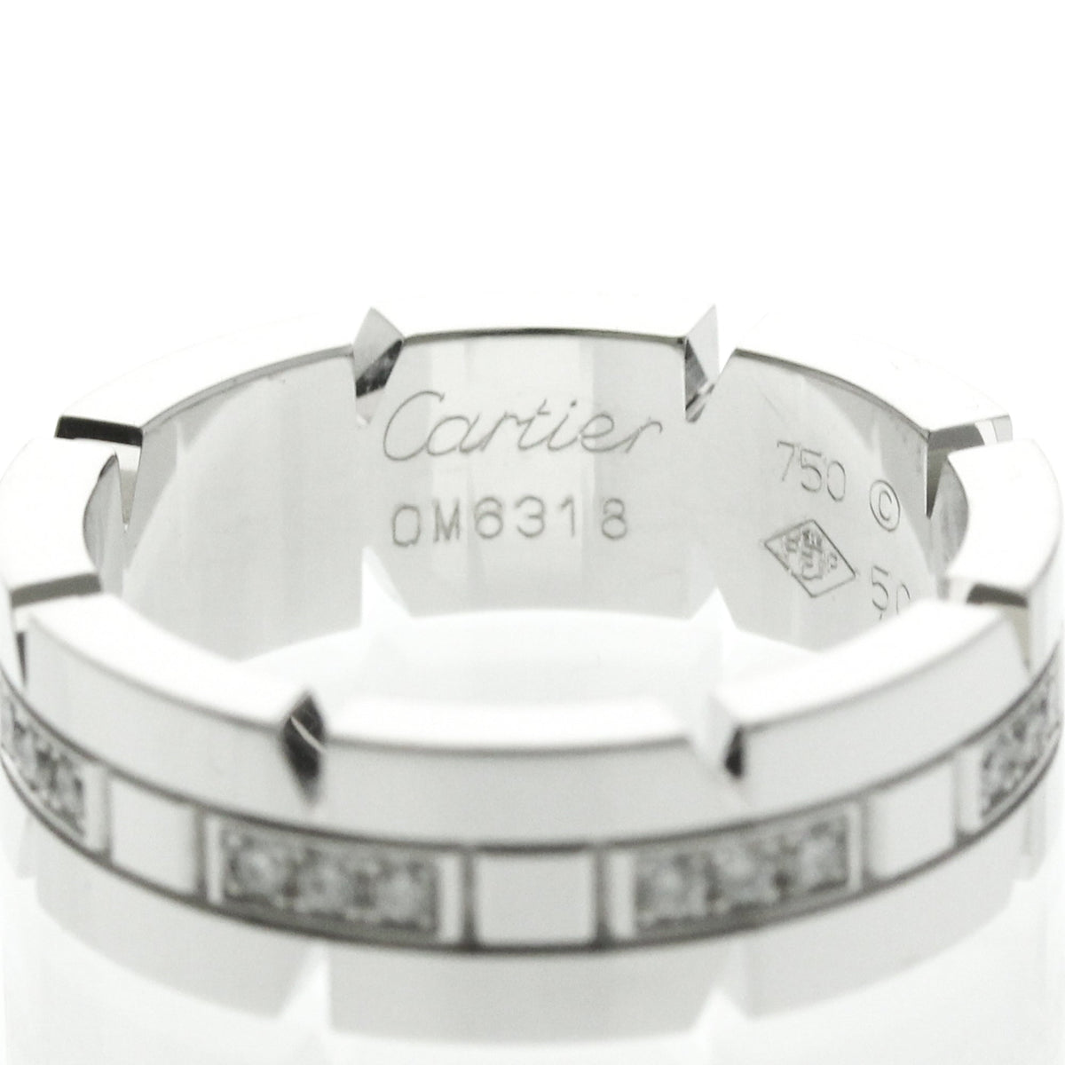 PRE-OWNED Cartier Tank Française · 18K White Gold · Diamond Size 5.25
