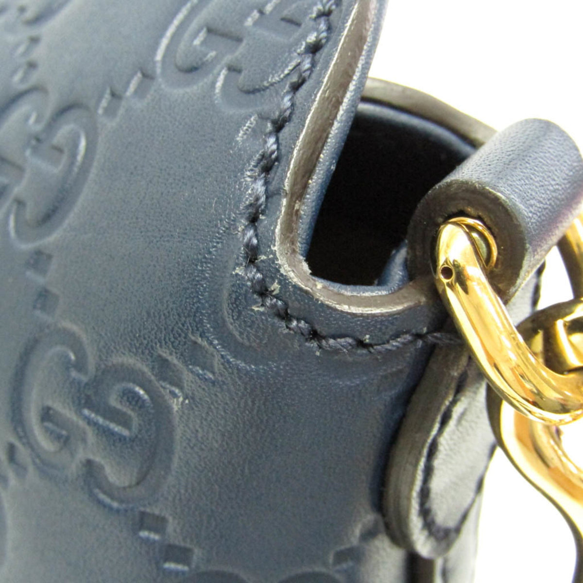 PRE-OWNED Gucci Guccissima · Calfskin · Gold Hardware