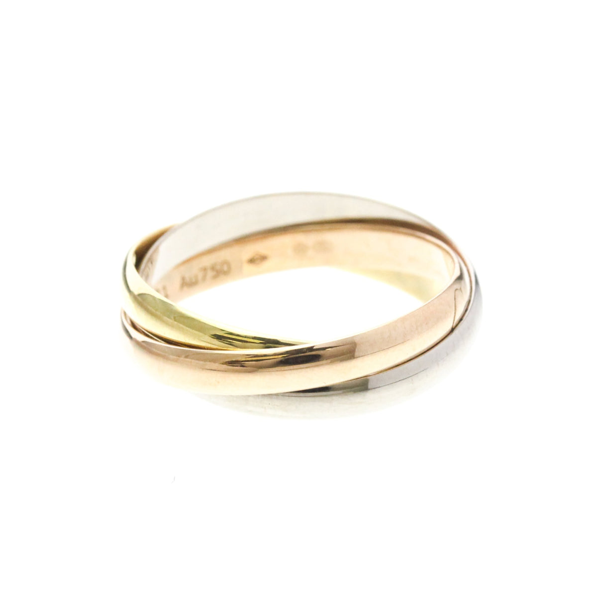 PRE-OWNED Cartier Trinity · Tri-Gold Size 6.75
