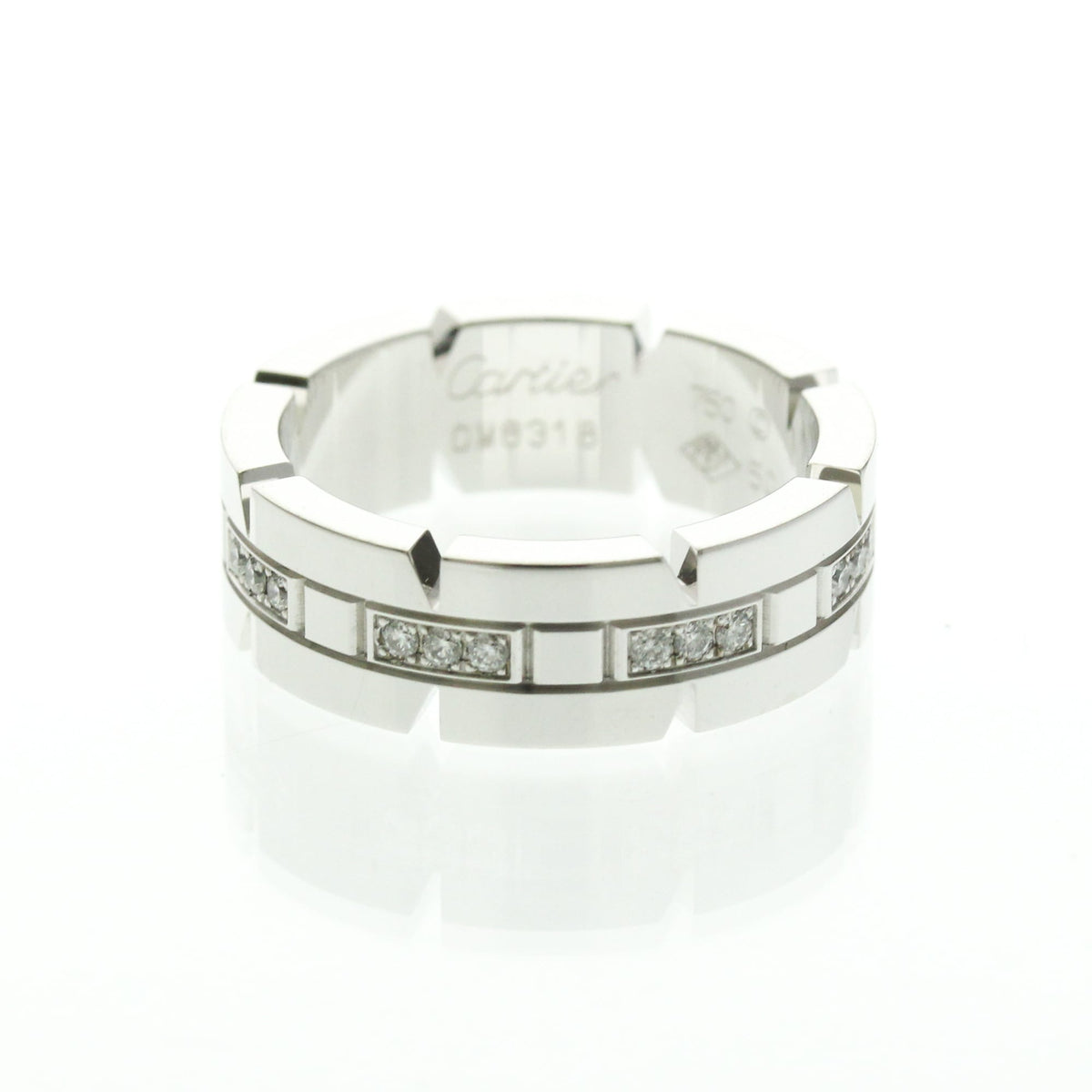 PRE-OWNED Cartier Tank Française · 18K White Gold · Diamond Size 5.25
