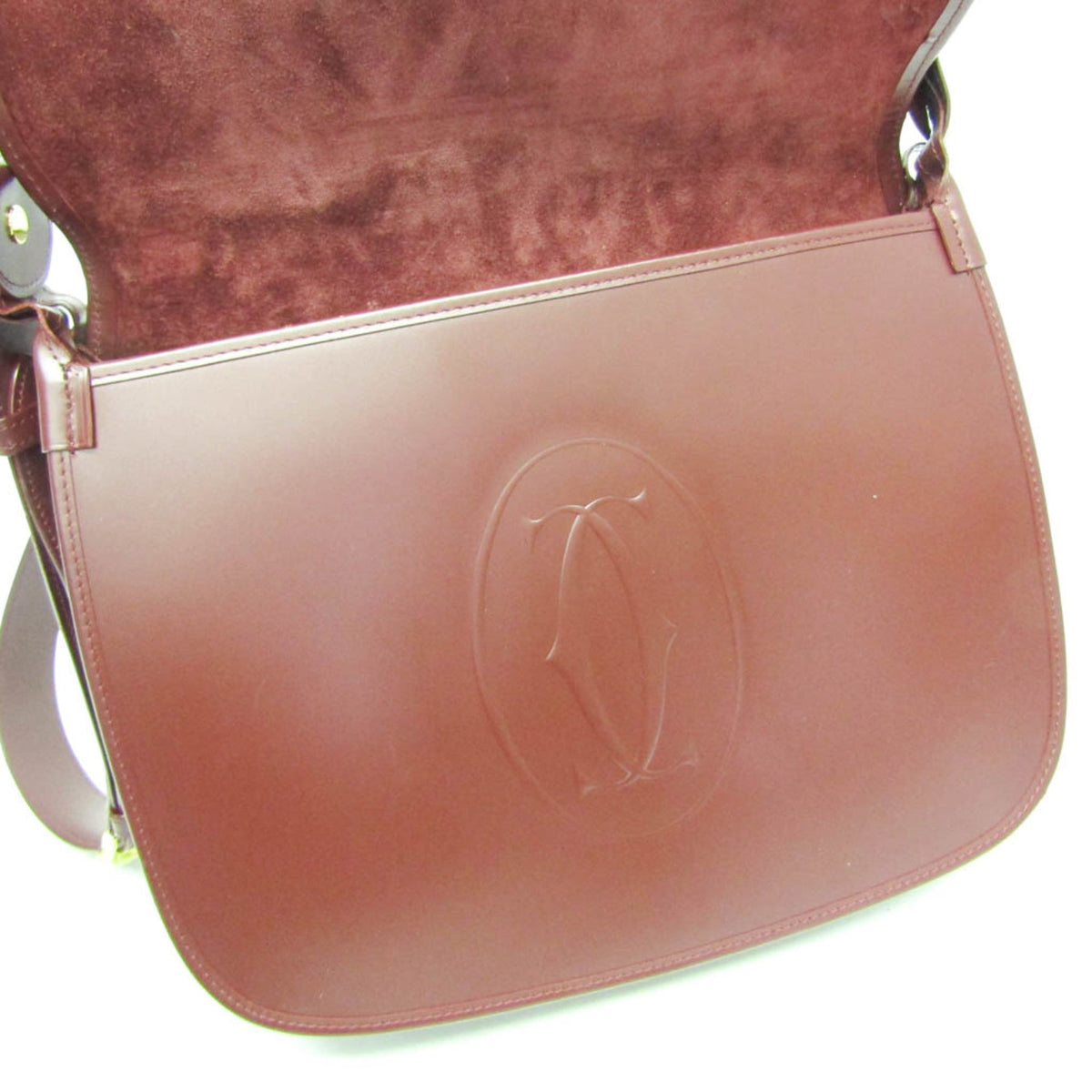 PRE-OWNED Cartier Must · Leather Shoulder Bag · Bordeaux