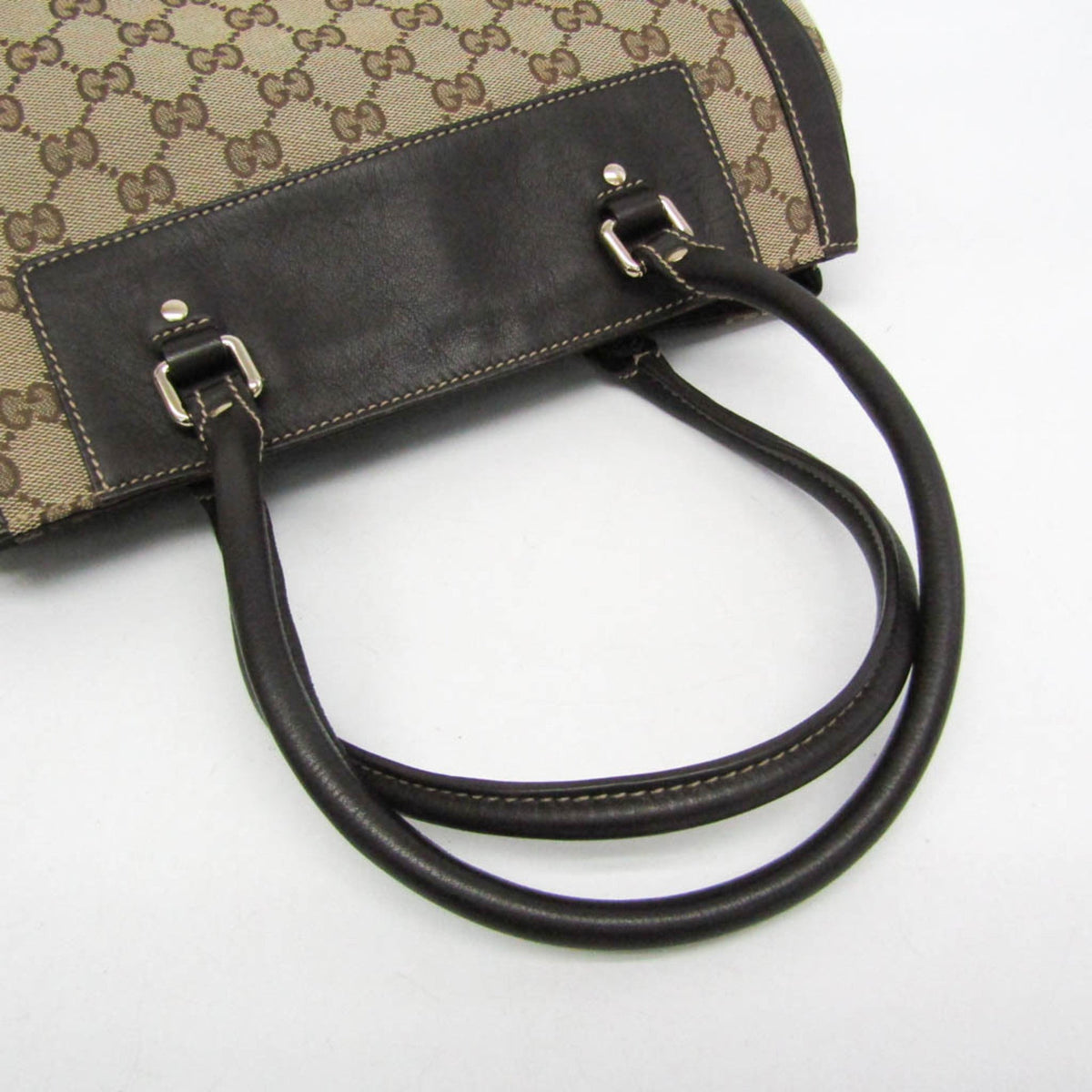 PRE-OWNED Gucci GG Canvas · Leather Handbag