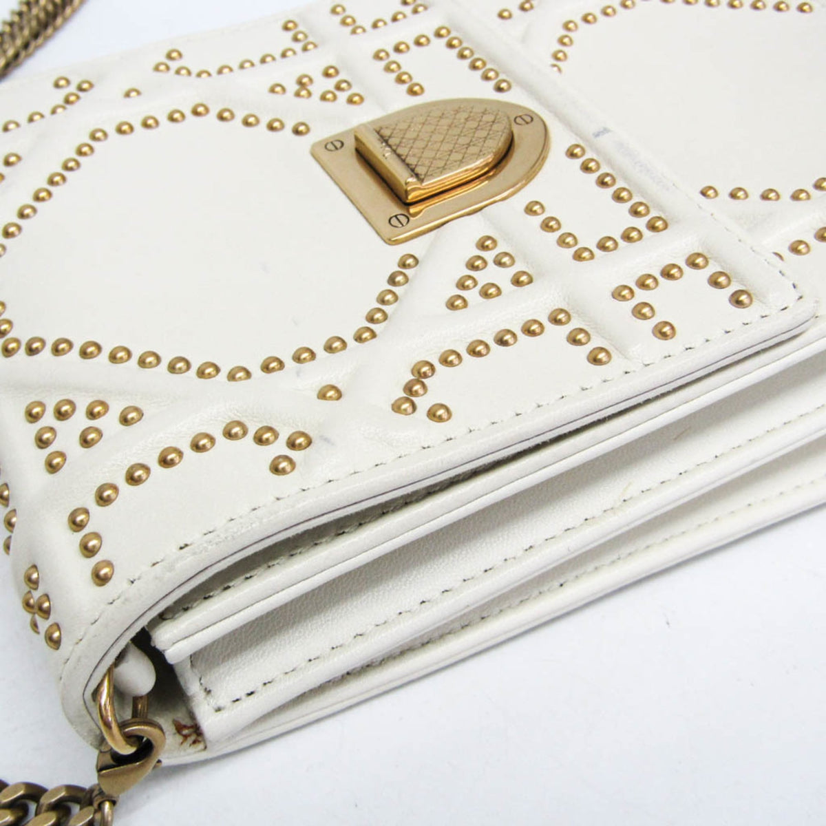 PRE-OWNED Christian Dior Diorama · Studded Leather