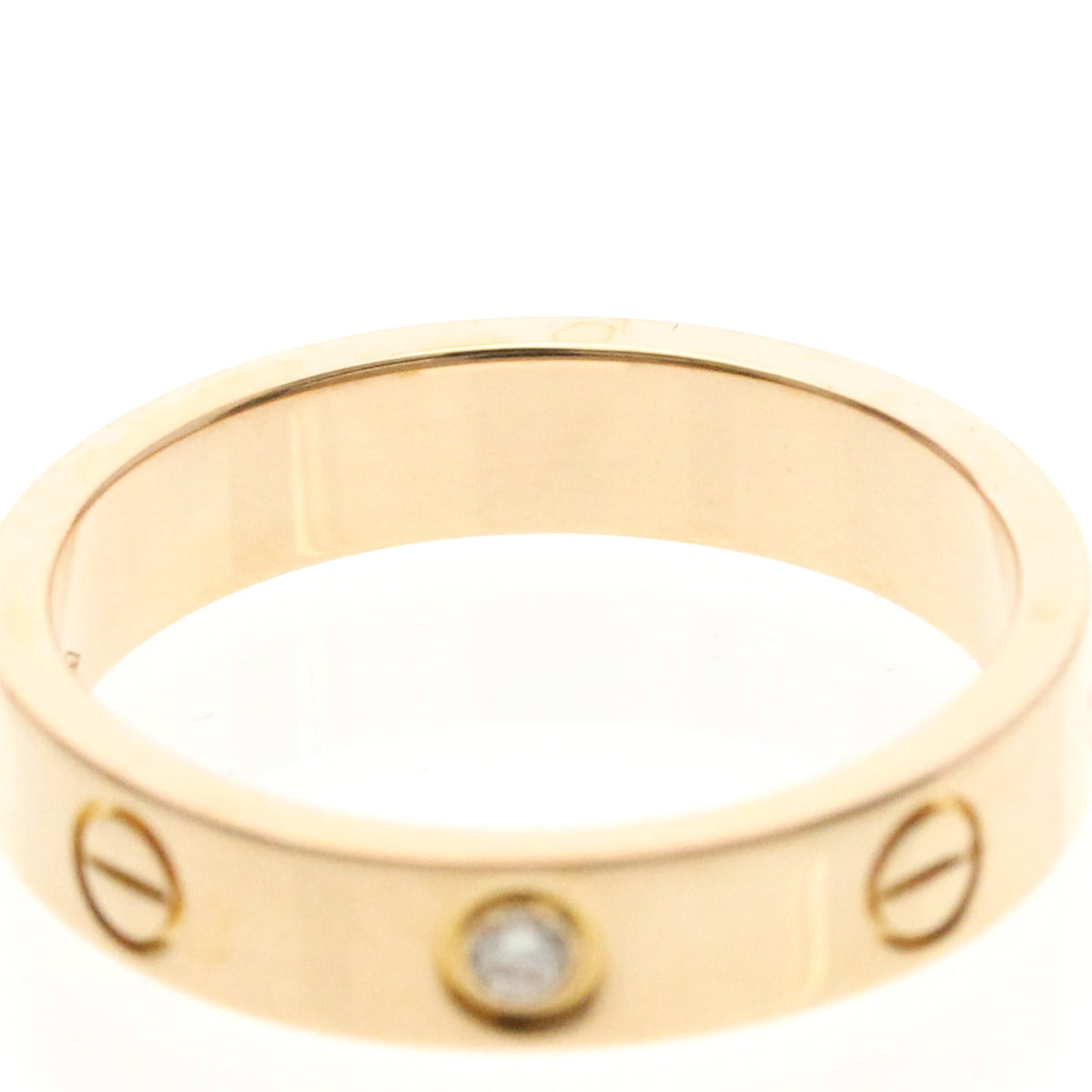 PRE-OWNED Cartier Mini Love · Rose Gold · Diamond Size 6.25