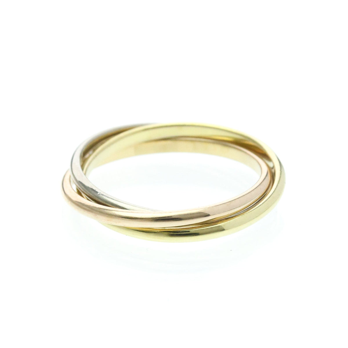 PRE-OWNED Cartier Trinity · Tri-Gold Size 5.25