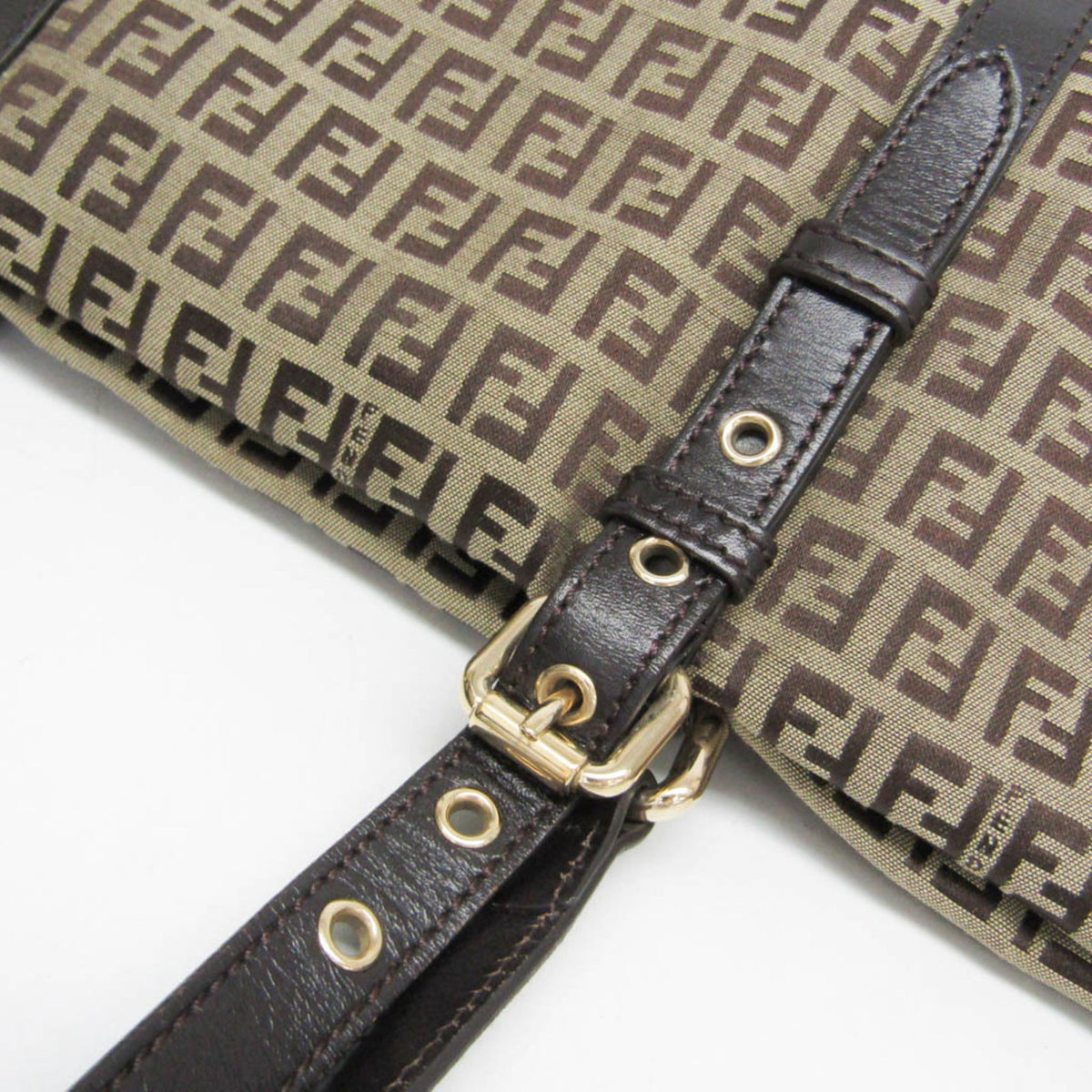PRE-OWNED Fendi Zucchino · Canvas & Leather Tote