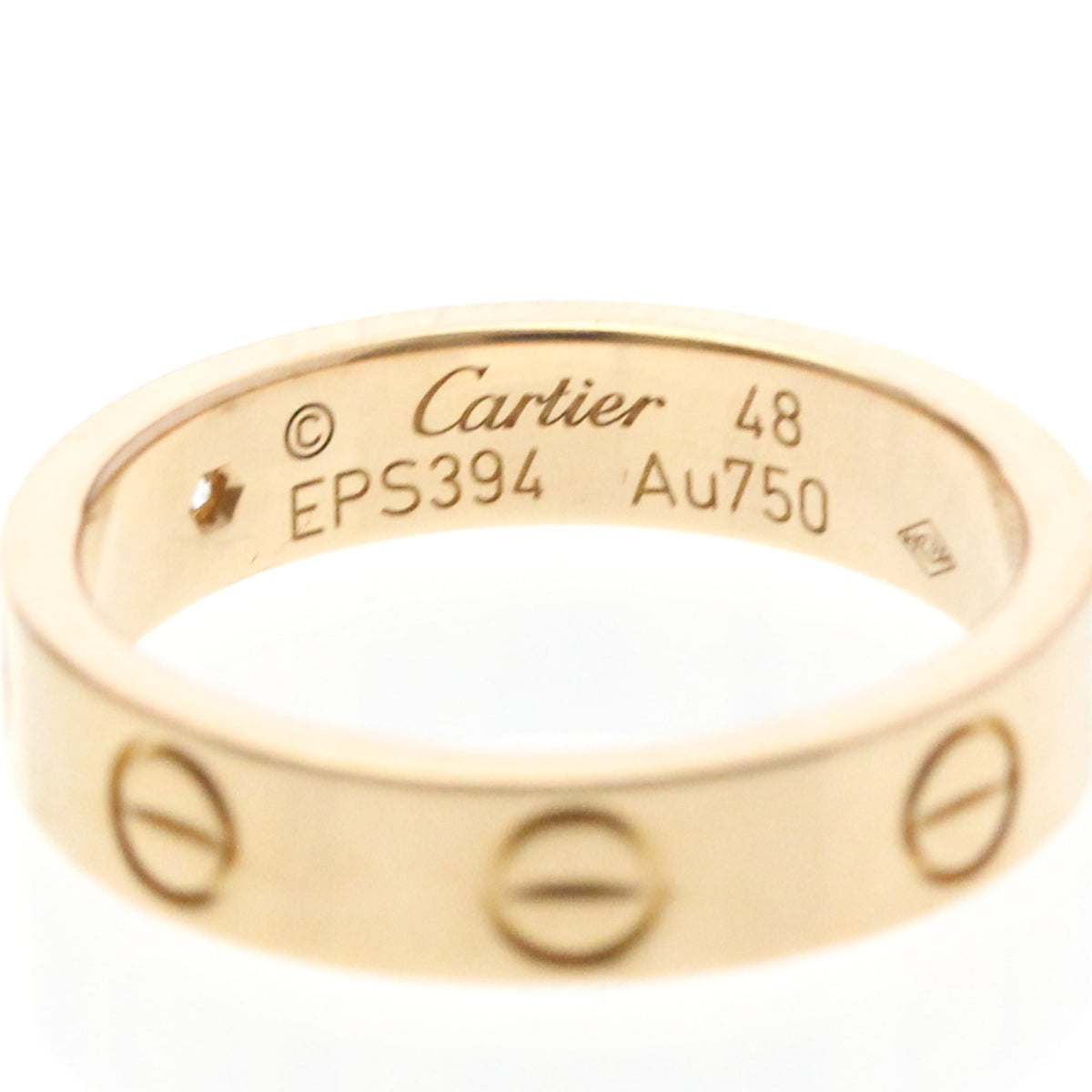 PRE-OWNED Cartier Mini Love · Rose Gold · Diamond Size 4.5
