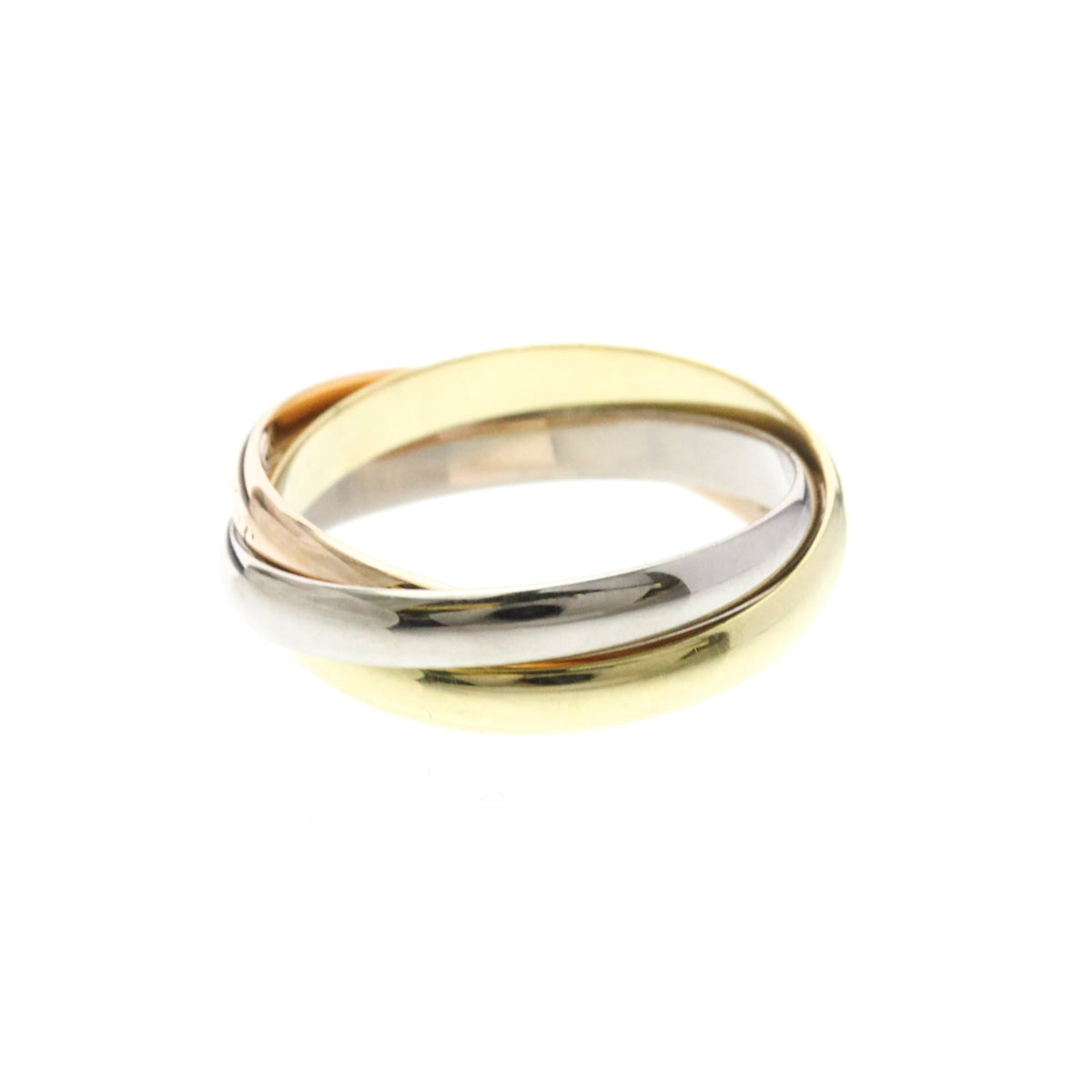 PRE-OWNED Cartier Trinity · Tri-Gold Size 7.25
